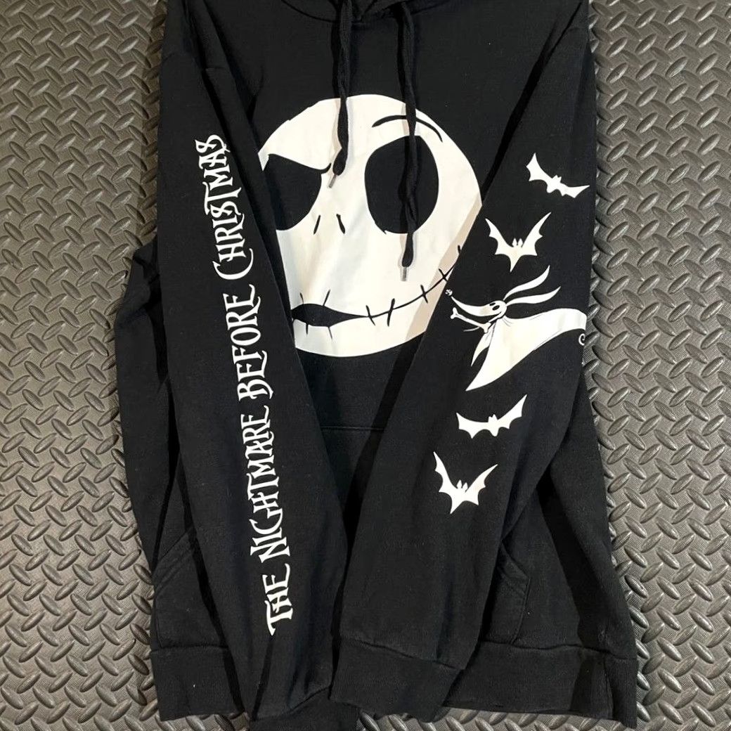Disney Disney The Nightmare Before Christmas Black Jack Skellington Graphic Hoodie Sweater Men XL Hoodie Size US XL / EU 56 / 4 - 3 Thumbnail