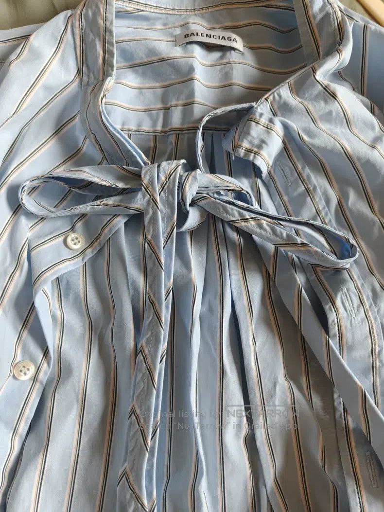 Balenciaga Balenciaga Striped Back Logo Shirt Size XS / US 0-2 / IT 36-38 - 3 Thumbnail