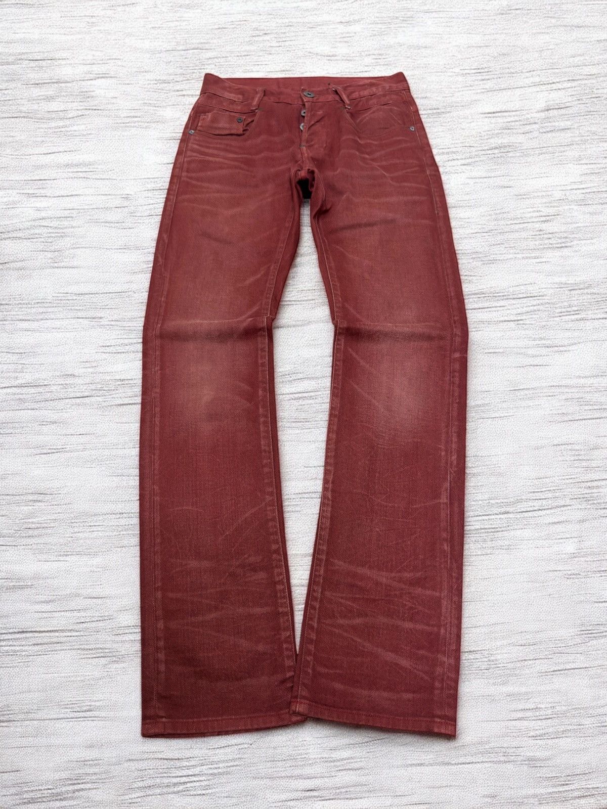 G-Star RAW Red Denim Straight Retro 2000s Style Clawmark