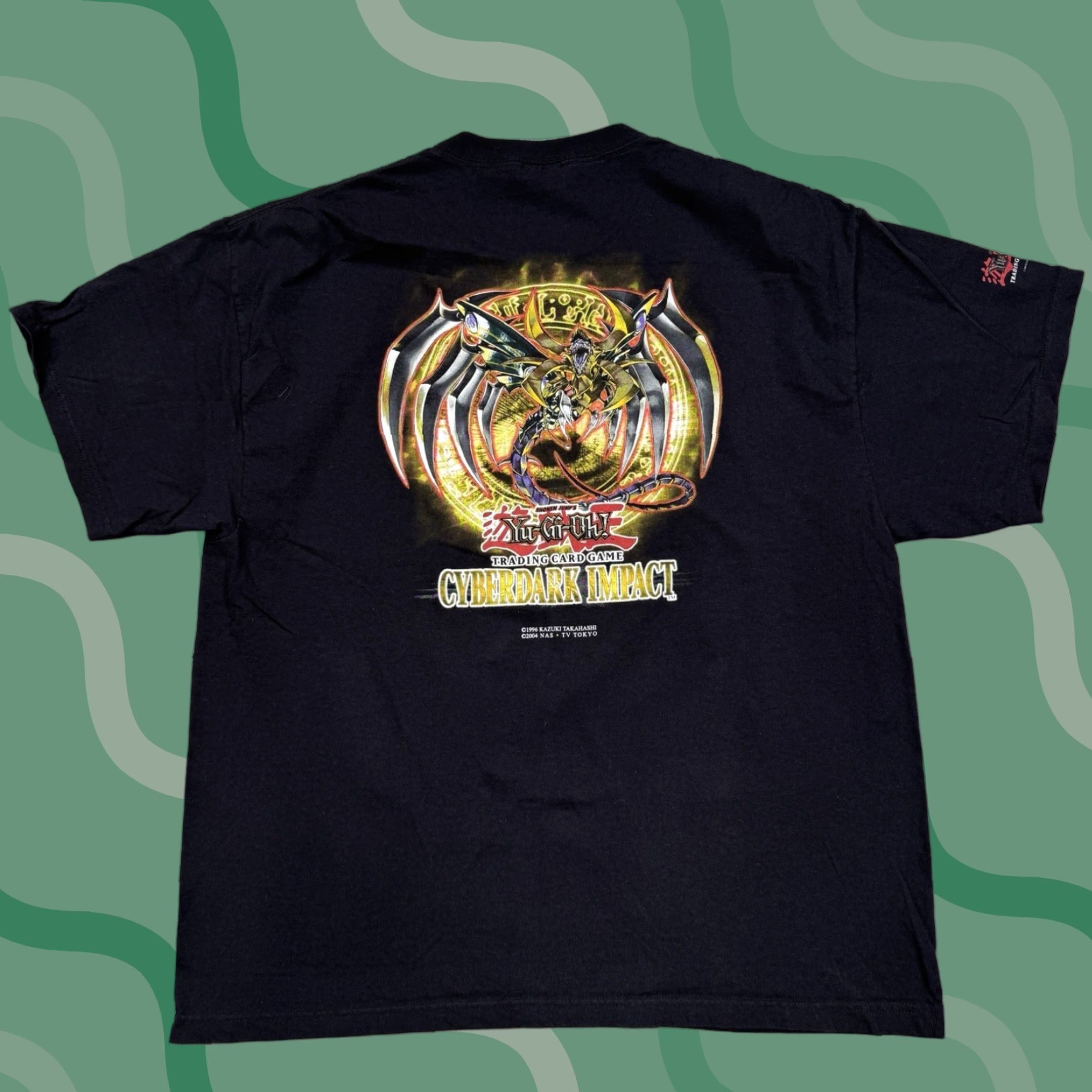 Delta VINTAGE Yu-Gi-Oh! Shirt Men XL Black Cotton Crew Neck Short Sleeve TCG Tournament Anime 2004 Cyber Dark Impact Delta Brand Size US XL / EU 56 / 4 - 1 Thumbnail