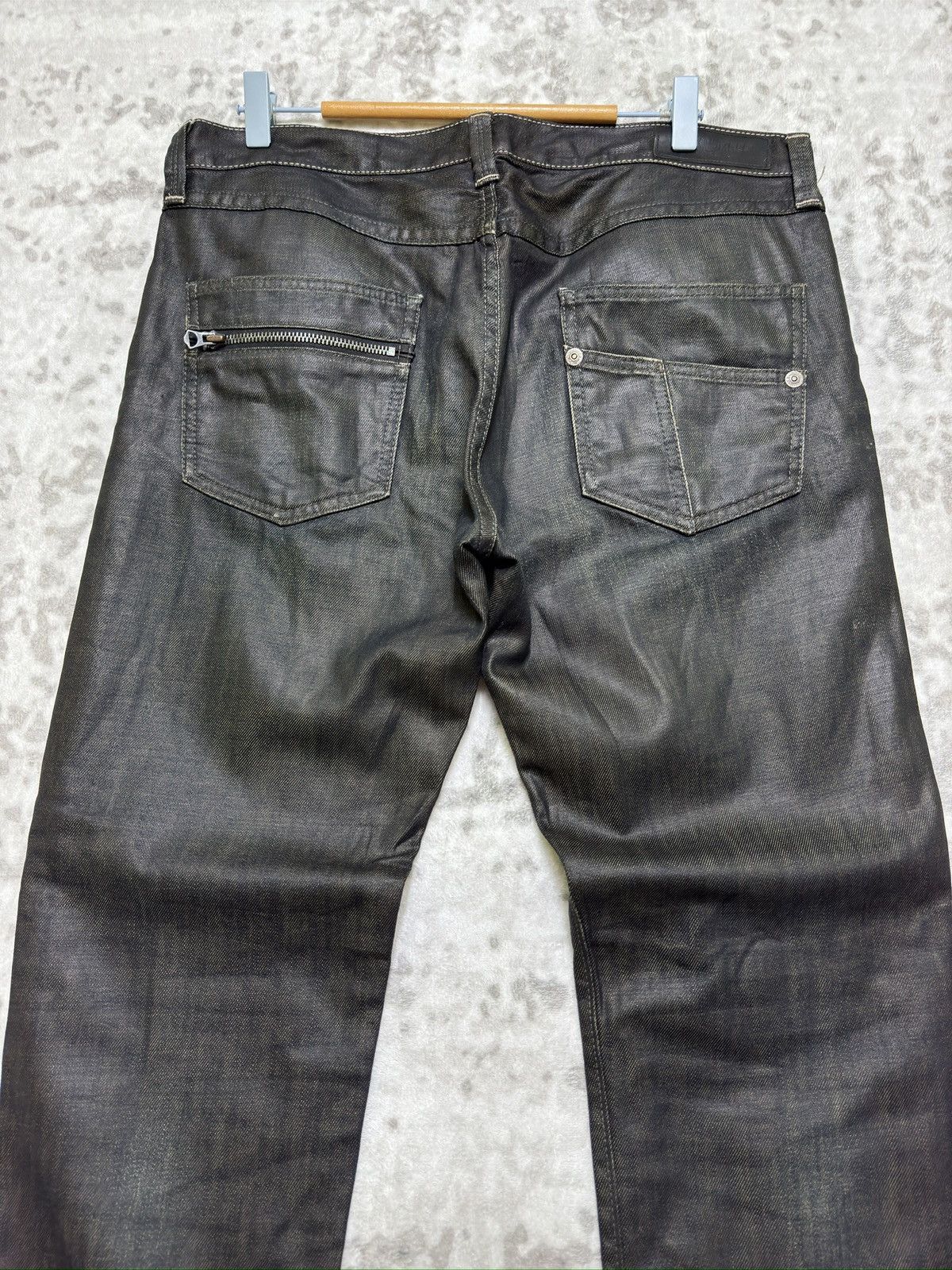 Vintage Back Number Vintage Waxed Washed Claw Marks Denim Japan Size US 34 / EU 50 - 8 Thumbnail