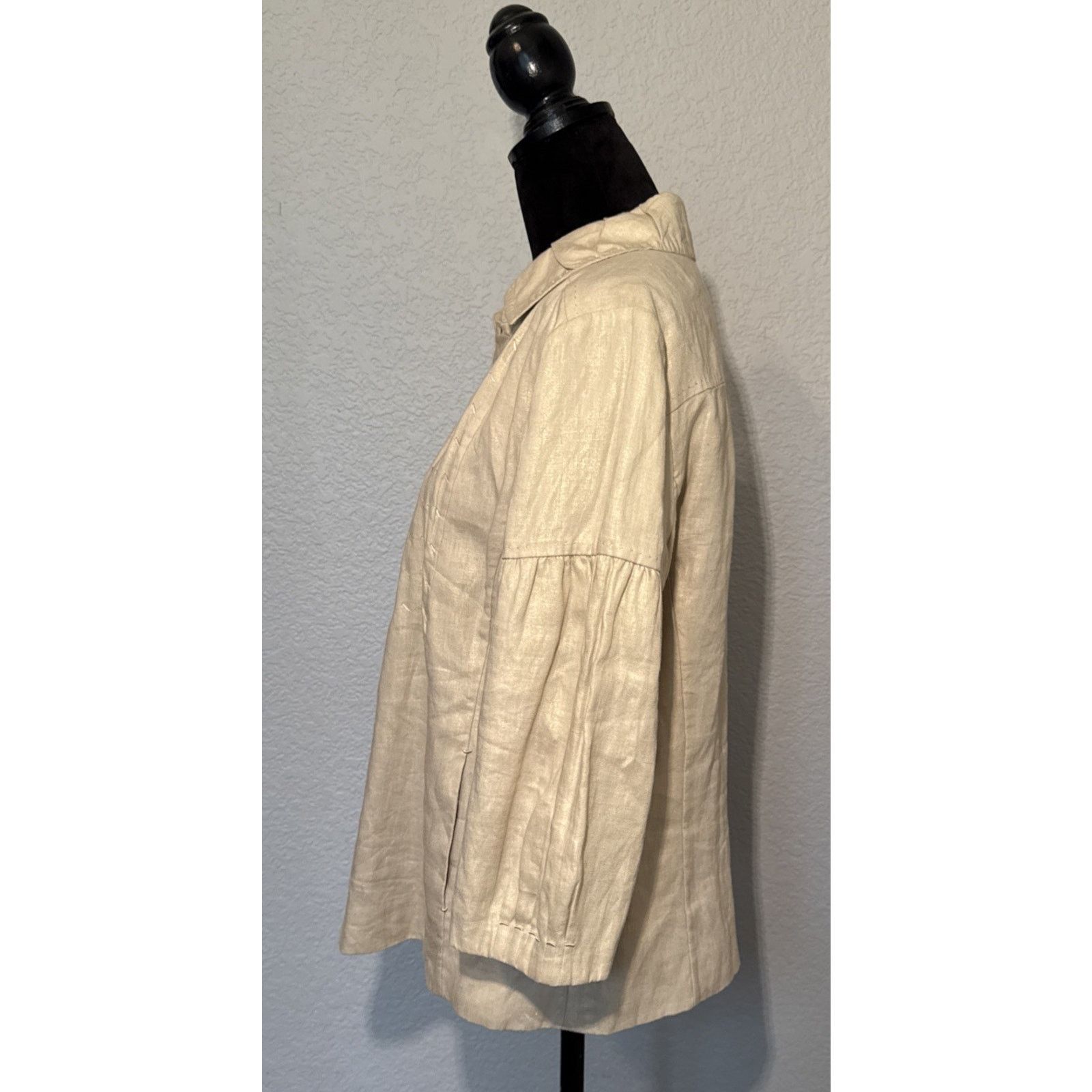 Elie Tahari elie tahari 100 linen hook and eye jacket Size XL / US 12-14 / IT 48-50 - 4 Thumbnail