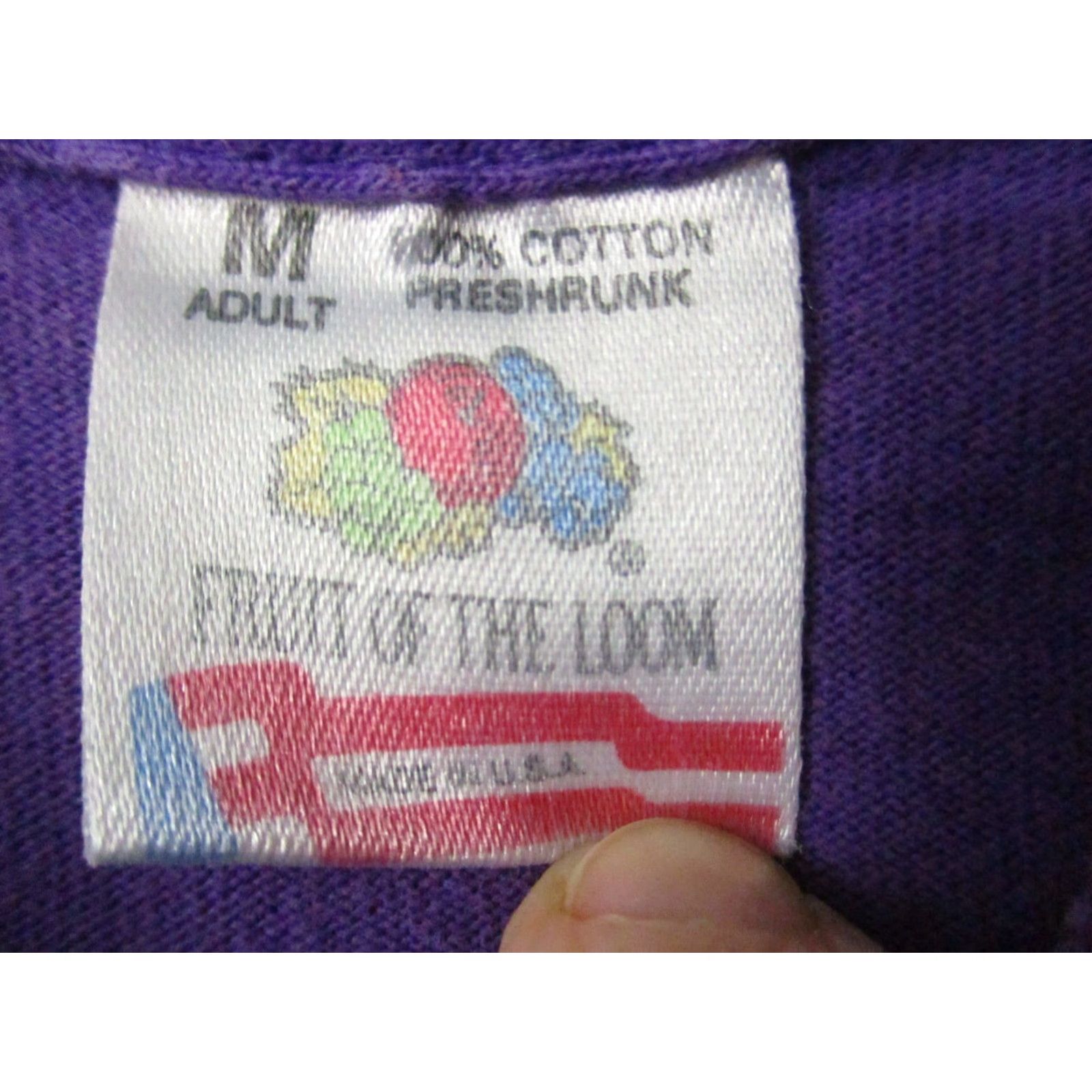 Fruit Of The Loom VINTAGE B. Merrell's Columbus Georgia Shirt Medium Single Stitch Purple USA Shirt Mens M Purple USA Vintage Size US M / EU 48-50 / 2 - 3 Thumbnail