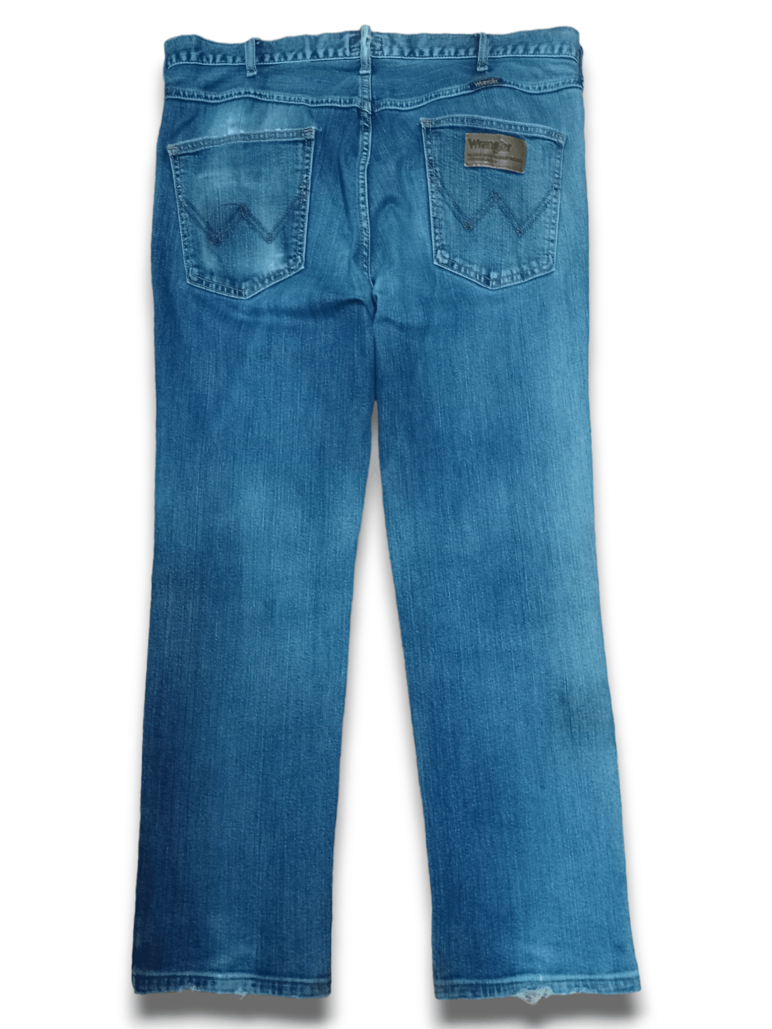 Wrangler SALES 🔥 Vintage Wrangler Blue Wash Distressed Denim Jeans Size US 35 - 2 Thumbnail