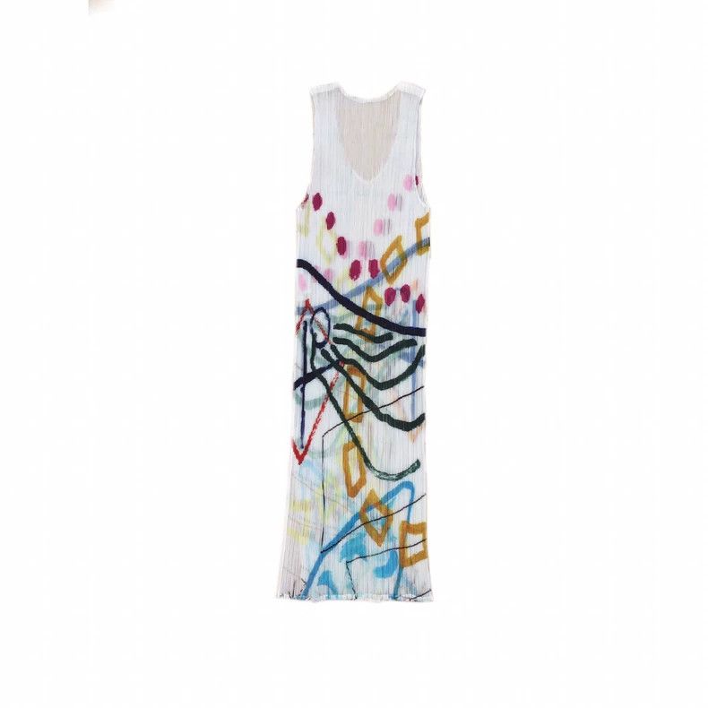 Issey Miyake issey miyake size:3 White slit dress Size S / US 4 / IT 40 - 2 Thumbnail