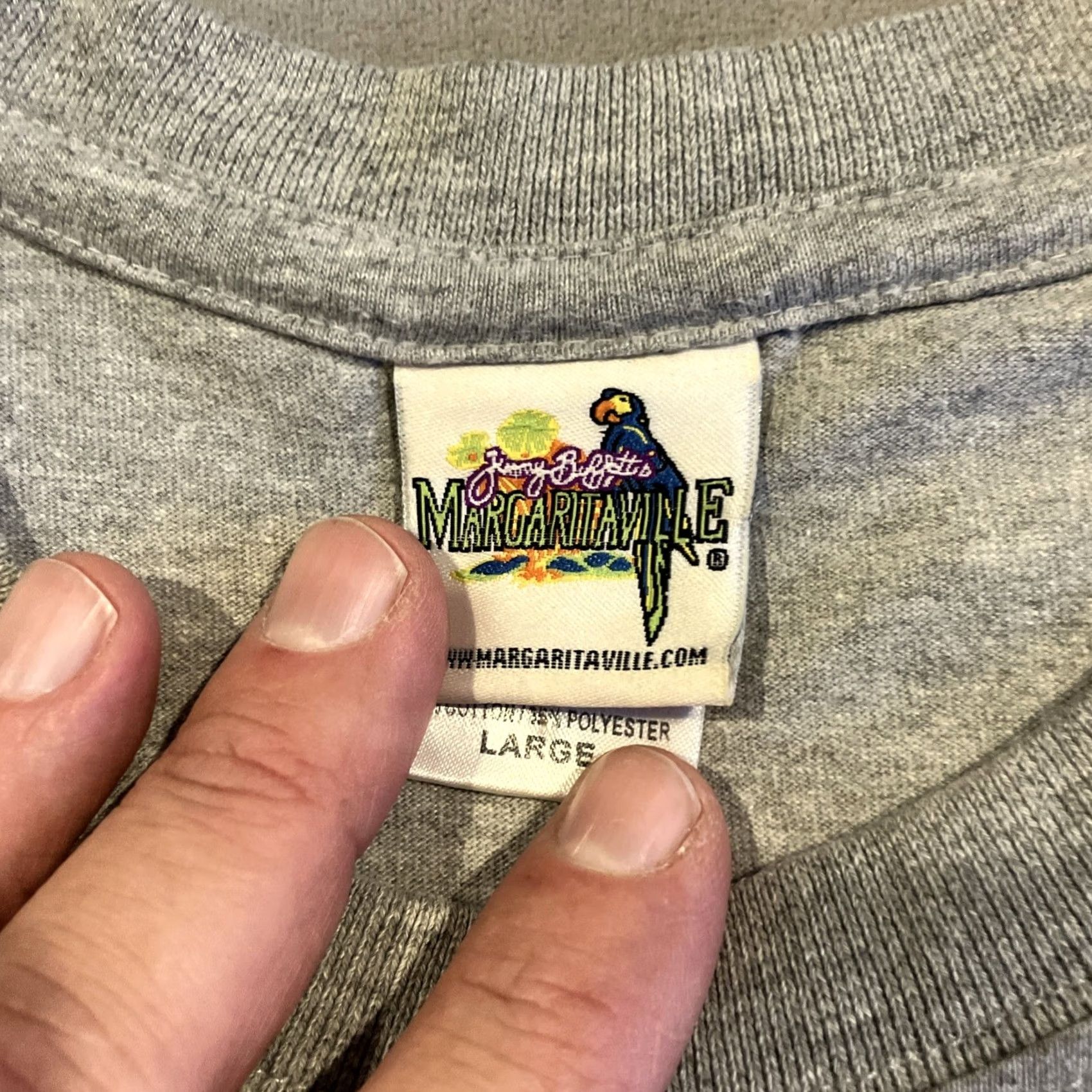 Vintage Margaritaville T-Shirt Mens We Are The People Official Jimmy Buffett Margaritaville Las Vegas Gray L Short Sleeve Crew Neck Cotton Size US L / EU 52-54 / 3 - 3 Thumbnail