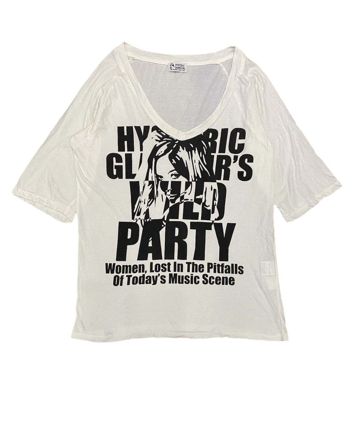 Hysteric Glamour HG wild party wide neck tee Size US M / EU 48-50 / 2 - 1 Thumbnail