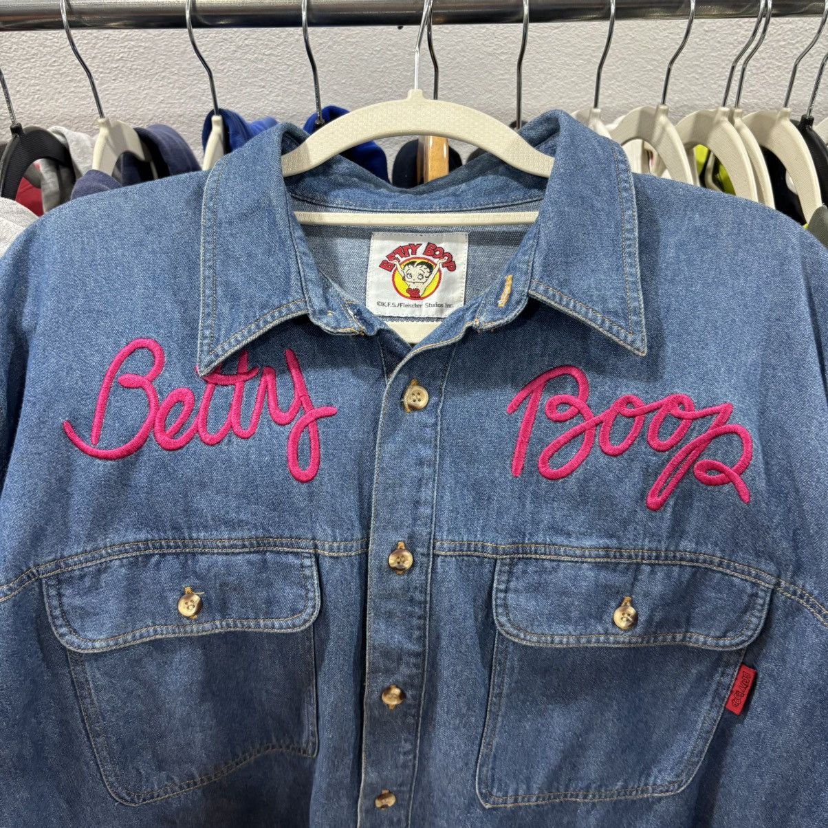 Vintage Vintage Betty Boop Denim Shirt Size US M / EU 48-50 / 2 - 6 Thumbnail