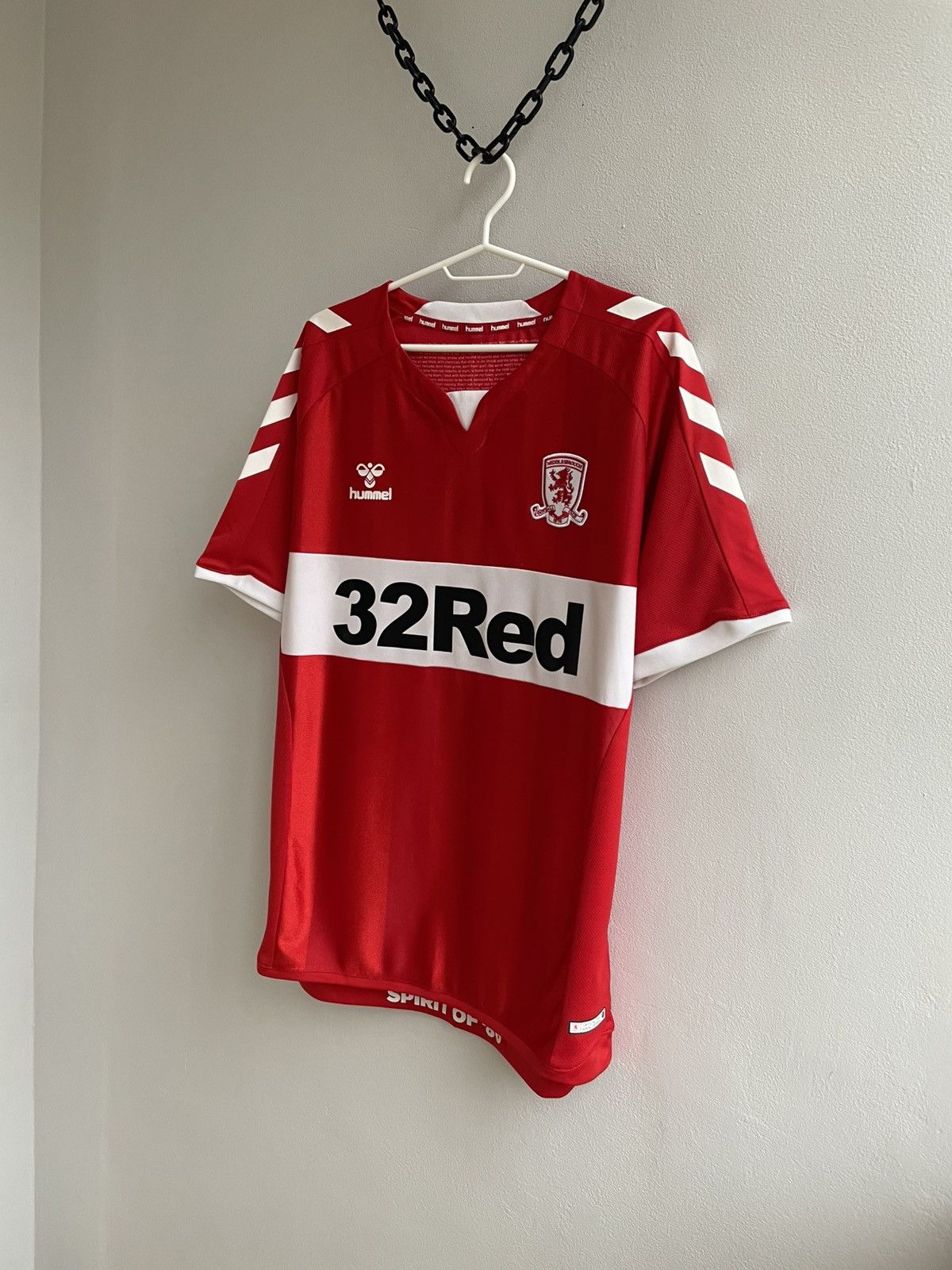 Hummel Middlesbrough 2018 2019 Home Football Shirt Soccer Jersey Size US L / EU 52-54 / 3 - 2 Thumbnail