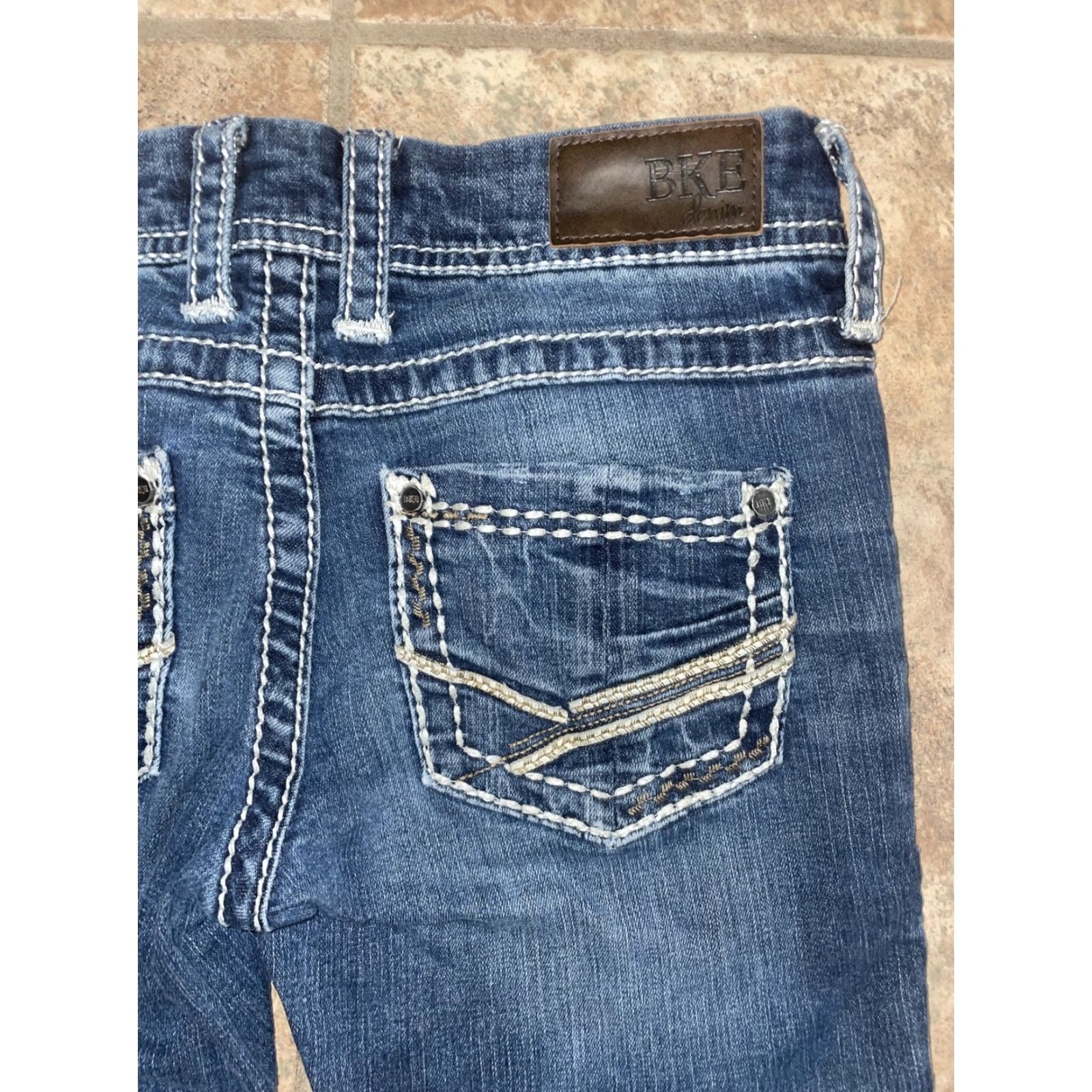 BKE BKE Denim Stella Thick Stitch Skinny Jeans Womens 25L Blue Skinny Jeans Womens - 25 Long? Size 42" / US 20 - 3 Thumbnail