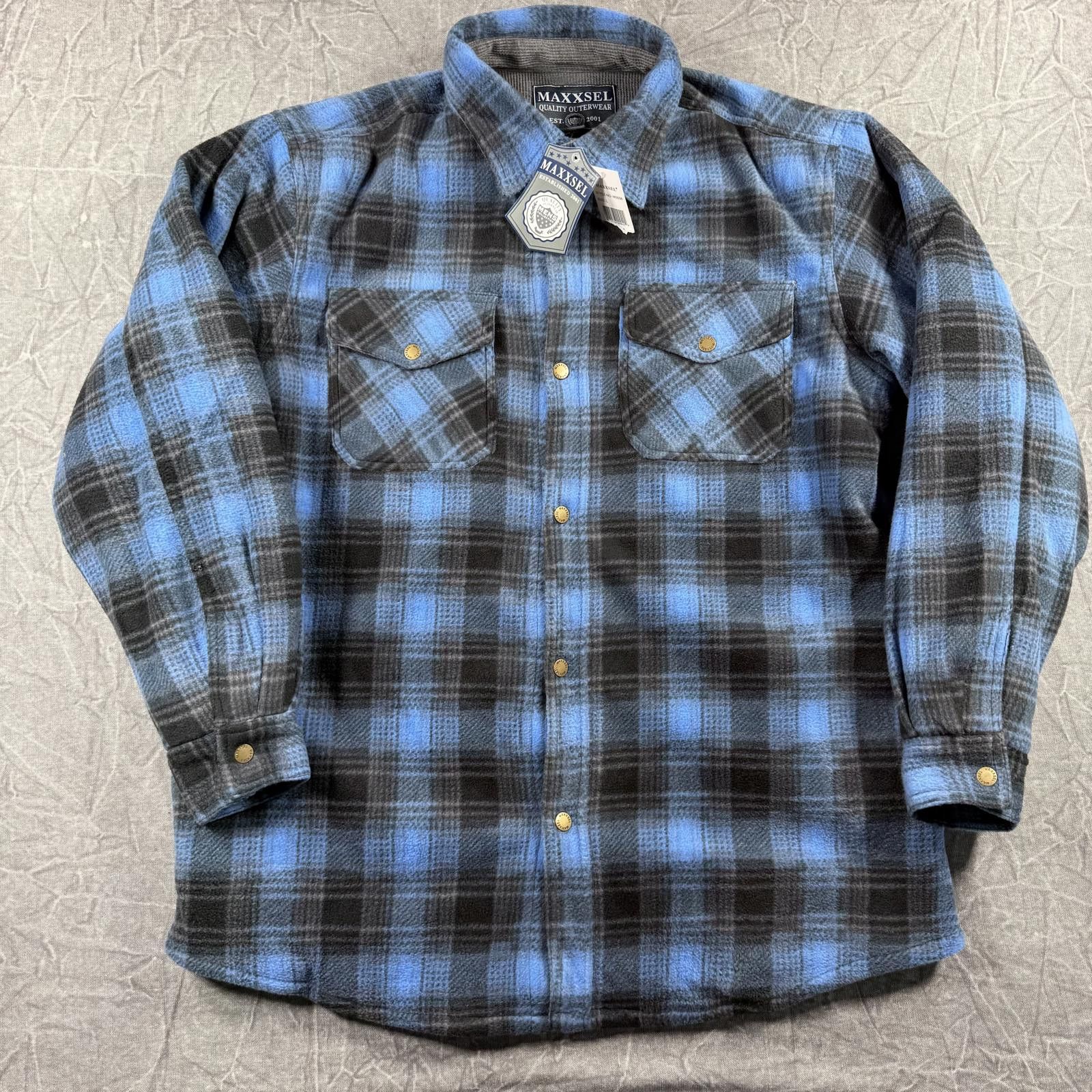 Other Maxxsel Jacket Men's L Blue Flannel Outerwear Sherpa Size US L / EU 52-54 / 3 - 2 Thumbnail