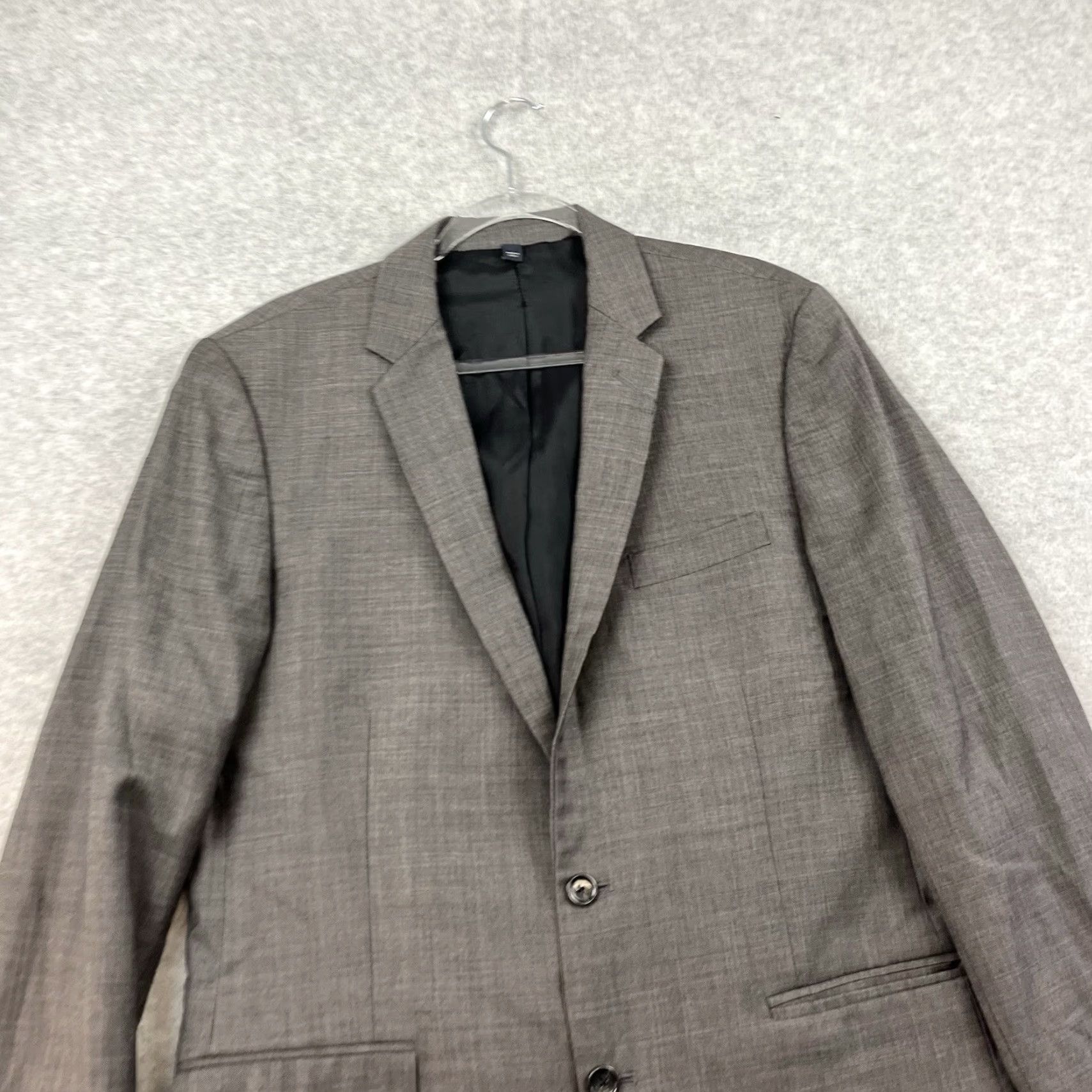 J.Crew J.CREW Blazer Mens 42L 42 Long Thompson Gray Wool Lined Single-Breasted Two-Button Jacket Coat Long Sleeve Business Formal Vintage: No Size 42R - 3 Thumbnail