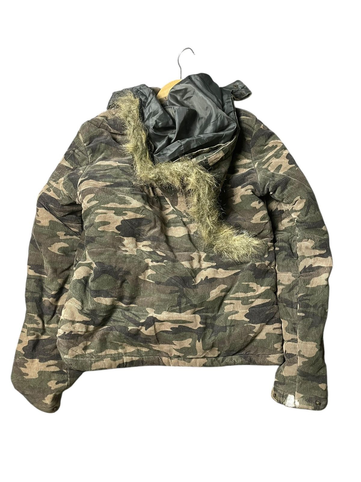 Japanese Brand × Vintage MISS ARTEMIS Brand Camo Fur Hooded Jacket (97) Size US XXS / EU 40 - 6 Thumbnail
