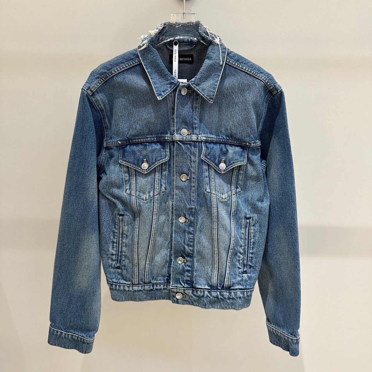 Balenciaga Balenciaga denim logo jacket Size US M / EU 48-50 / 2 - 1 Thumbnail