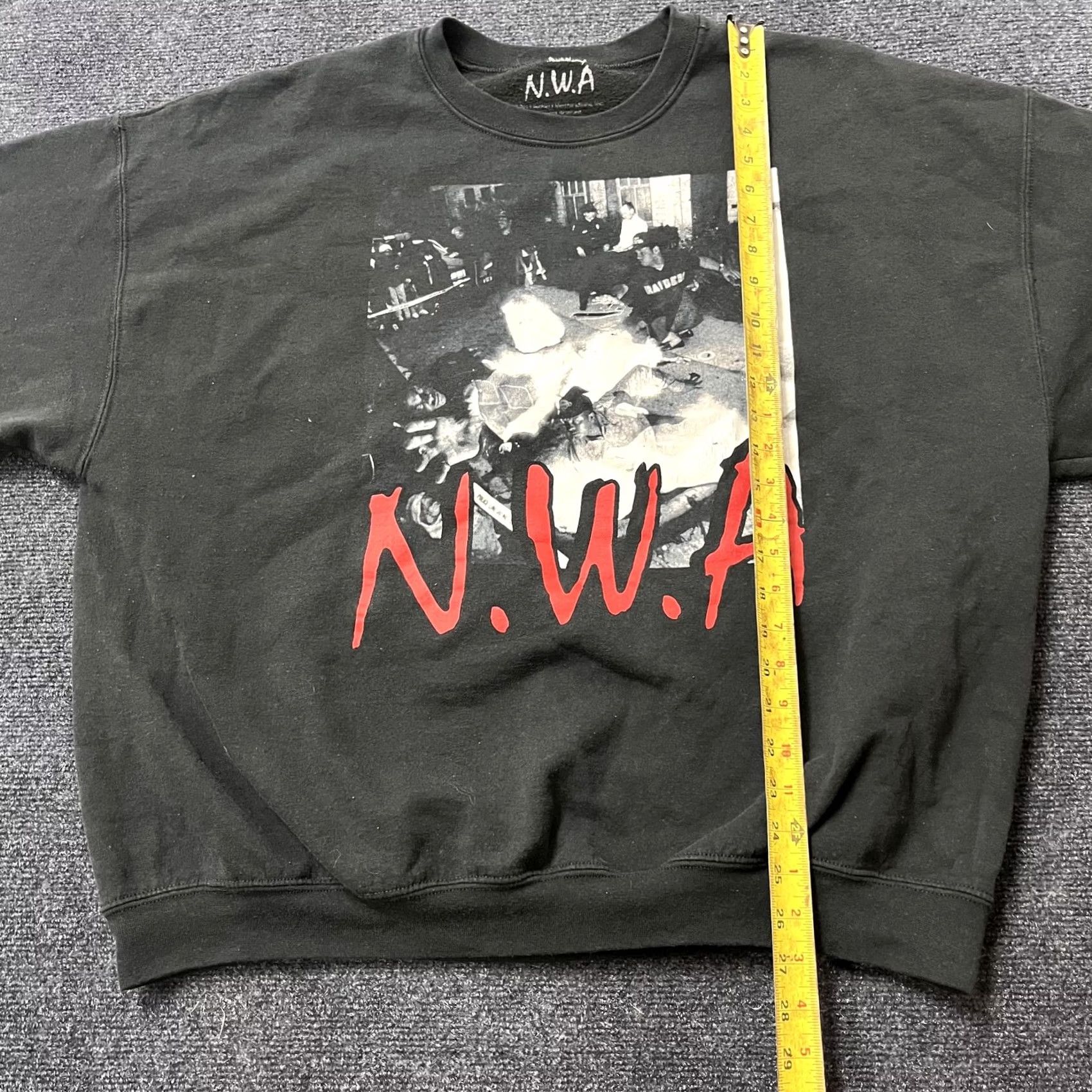 Vintage N.W.A Sweatshirt Mens 2XL Black Fleece Crewneck Pullover Hip Hop Graphic Rap Shirt Size US XXL / EU 58 / 5 - 5 Thumbnail