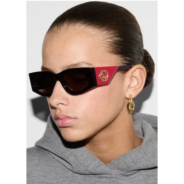 Gucci NEW GUCCI SUNGLASSES GG1664S 004 HAVANA RED WOMEN GUCCI Size ONE SIZE - 2 Thumbnail