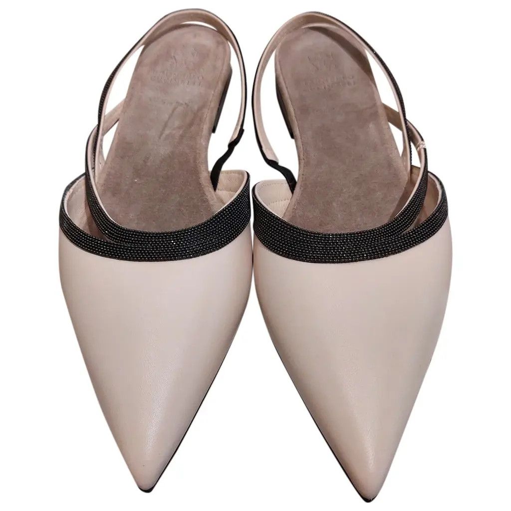 image of Brunello Cucinelli O1W1Db10524 Ballet Flats In Light Beige, Women's (Size 8)