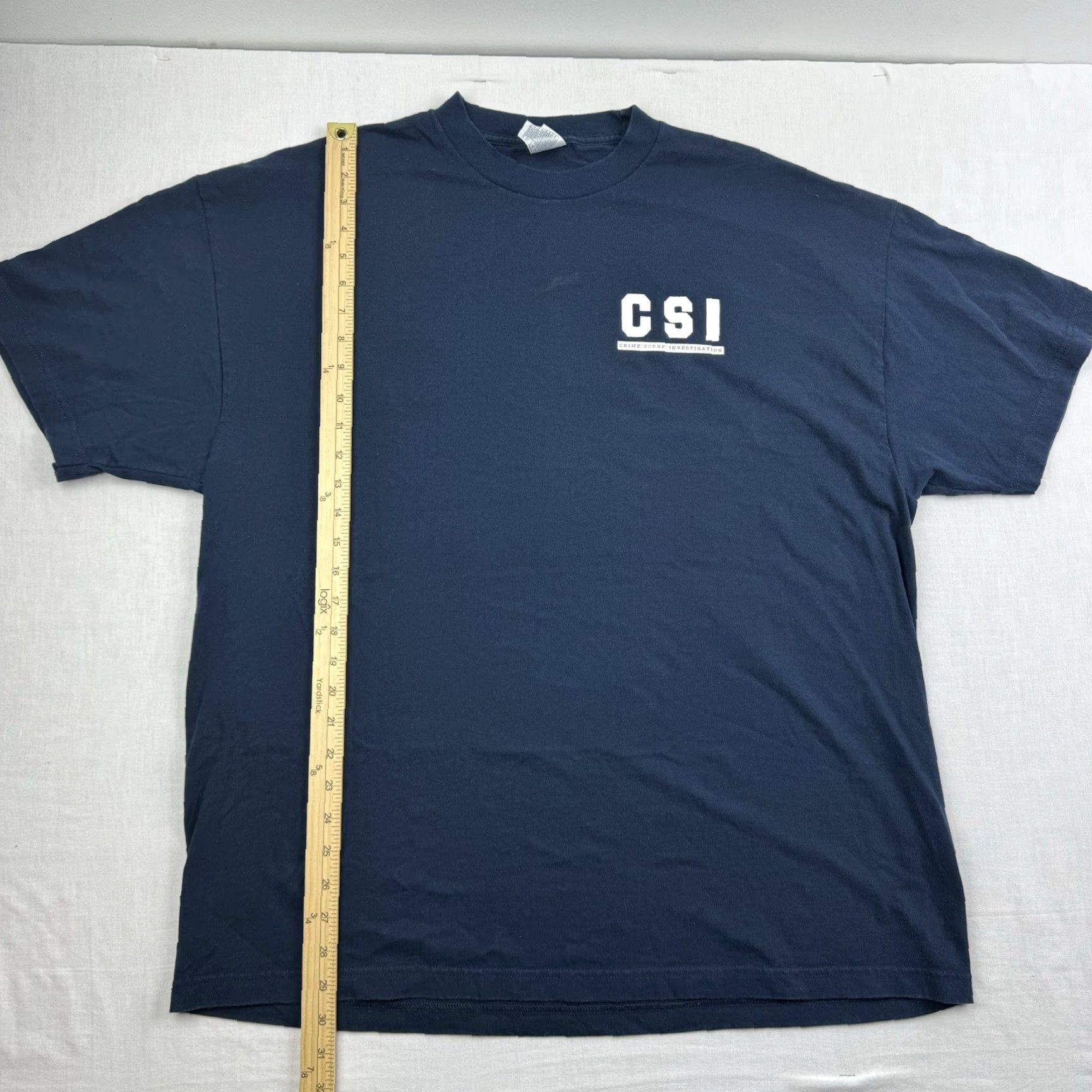 Vintage VINTAGE Alstyle CSI Shirt Adult 2XL Blue Crime Scene Investigator Y2K Grunge Logo T-Shirt Mens Size US XXL / EU 58 / 5 - 7 Thumbnail