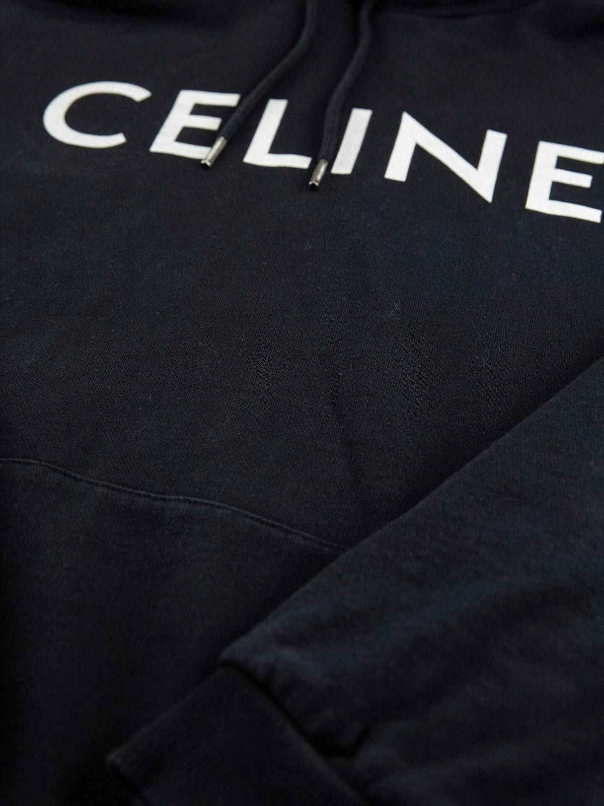 Celine Celine Mens Logo Black Hoodie Large Black Size US L / EU 52-54 / 3 - 4 Thumbnail