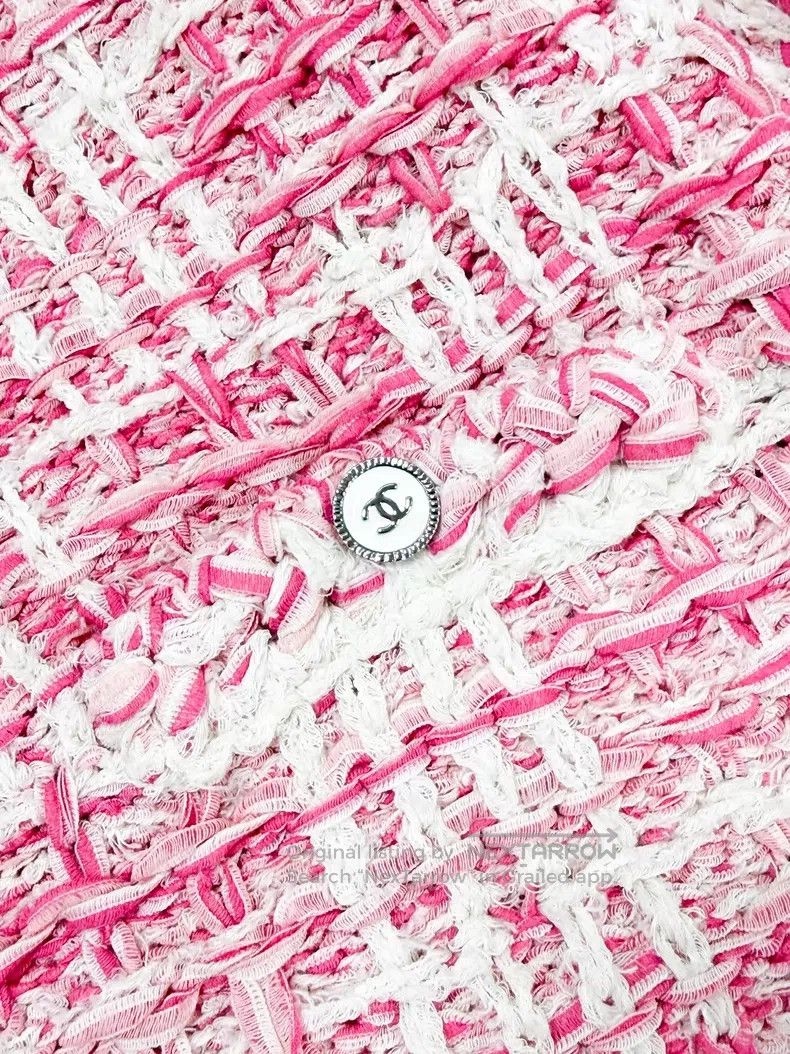 Chanel Chanel White plaid woven cloak jacket Size XS / US 0-2 / IT 36-38 - 4 Thumbnail