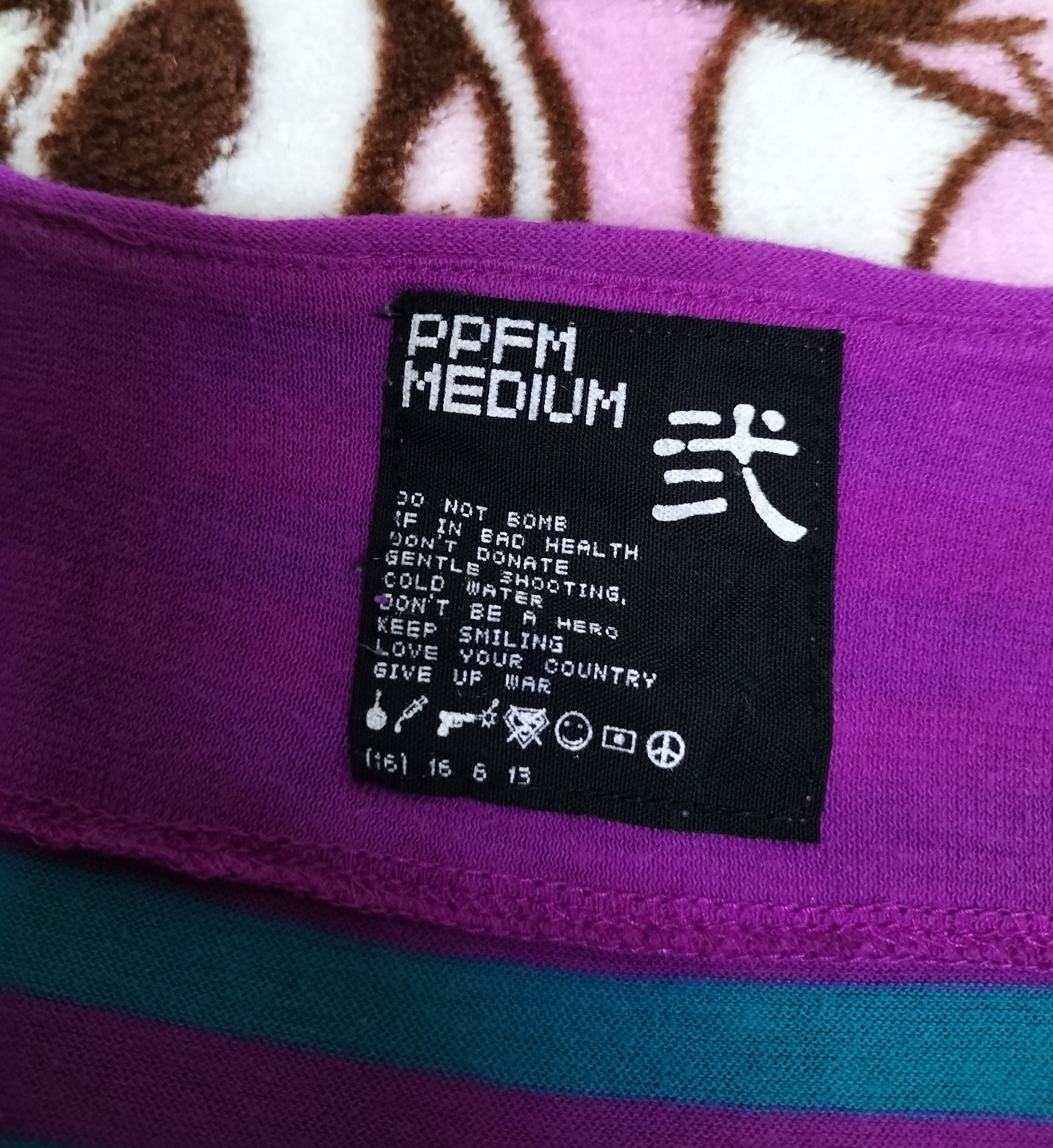 Japanese Brand PPFM stripes shirt crazy colour Size M / US 6-8 / IT 42-44 - 5 Thumbnail