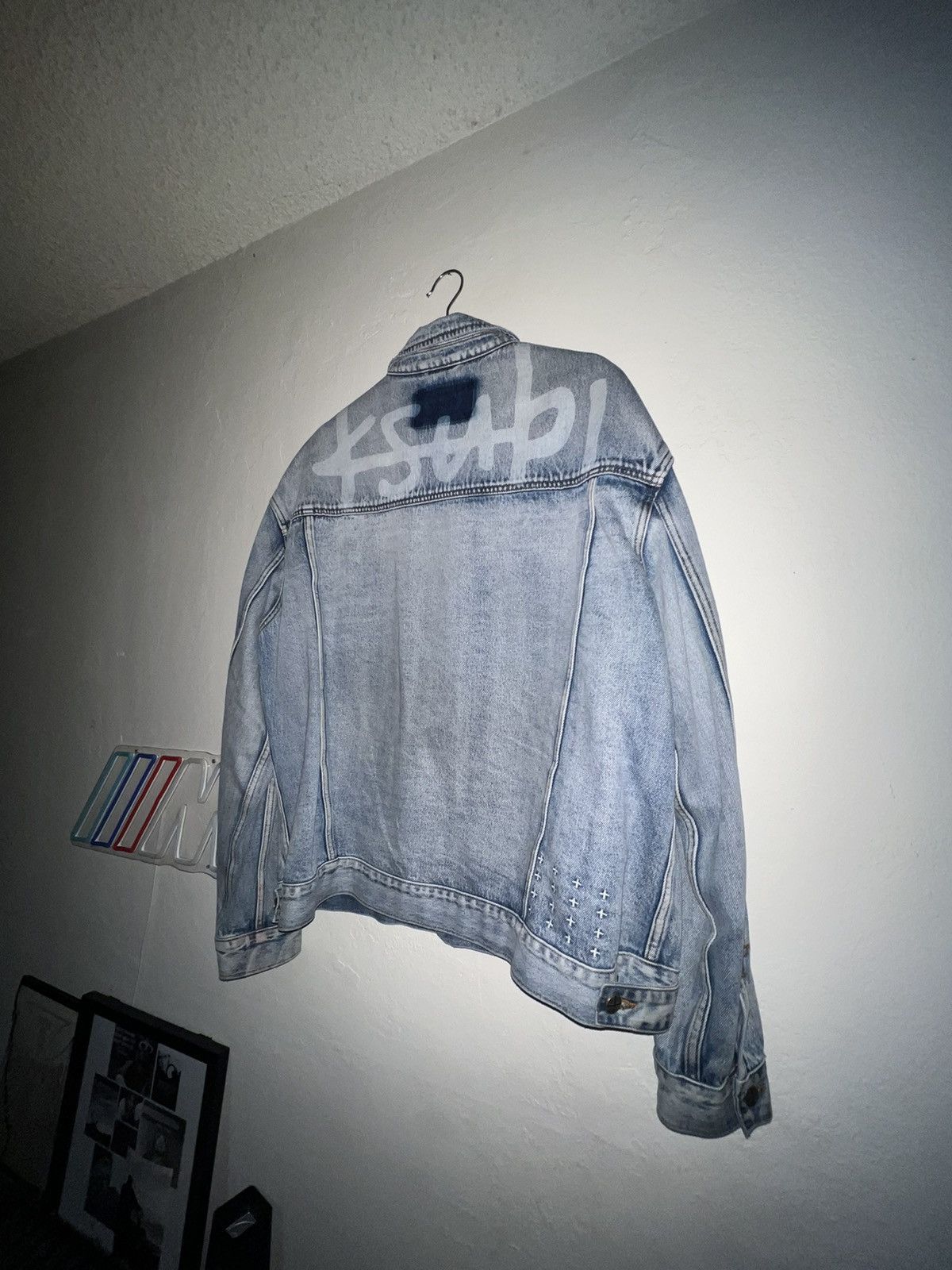 Ksubi Worn 1x XL Light Blue Ksubi Back Logo Denim Jacket Size US XL / EU 56 / 4 - 2 Thumbnail