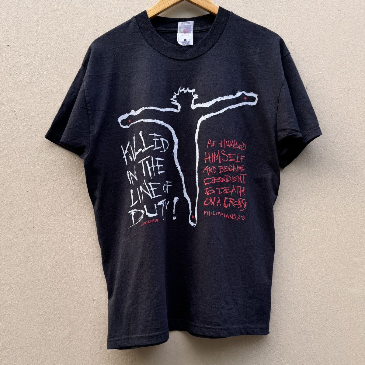 Other Vintage Killed in the line of duty jesus y2k tee Size US L / EU 52-54 / 3 - 1 Thumbnail