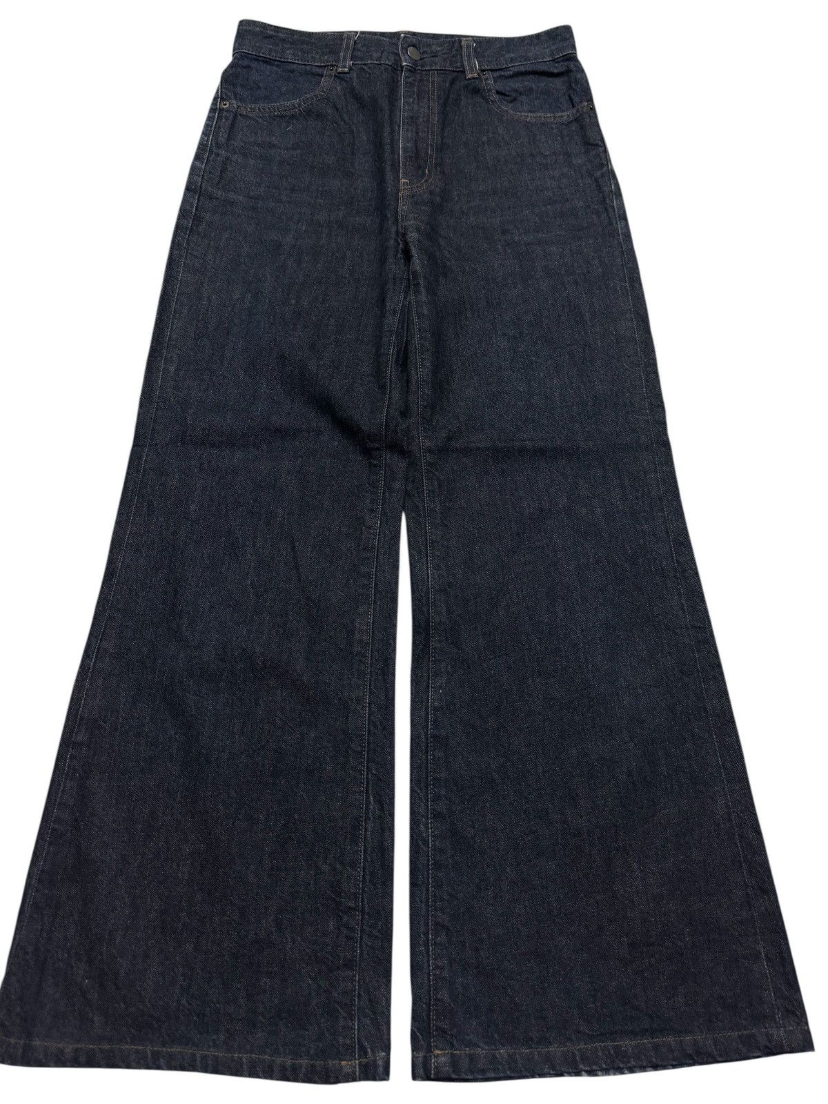 Undercover 💥Deadstock💥UNIQLO REGULAR FLARE HIGH RISE FABRIC BY KAIHARA Size US 28 / EU 44 - 2 Thumbnail