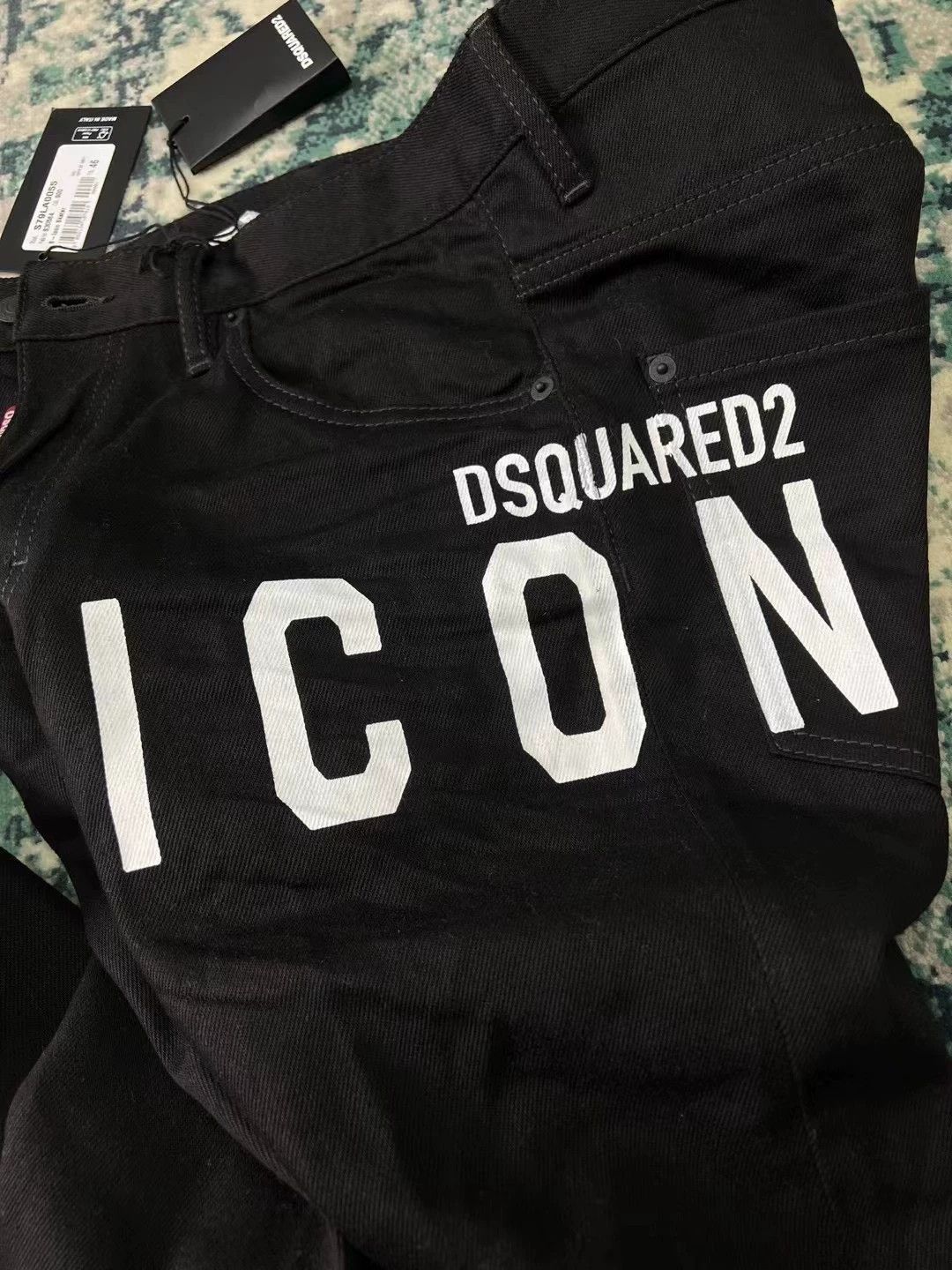 Dsquared2 Dsquared2 2022 Fall/Winter ICON SKATER Black Denim Size US 30 / EU 46 - 4 Thumbnail