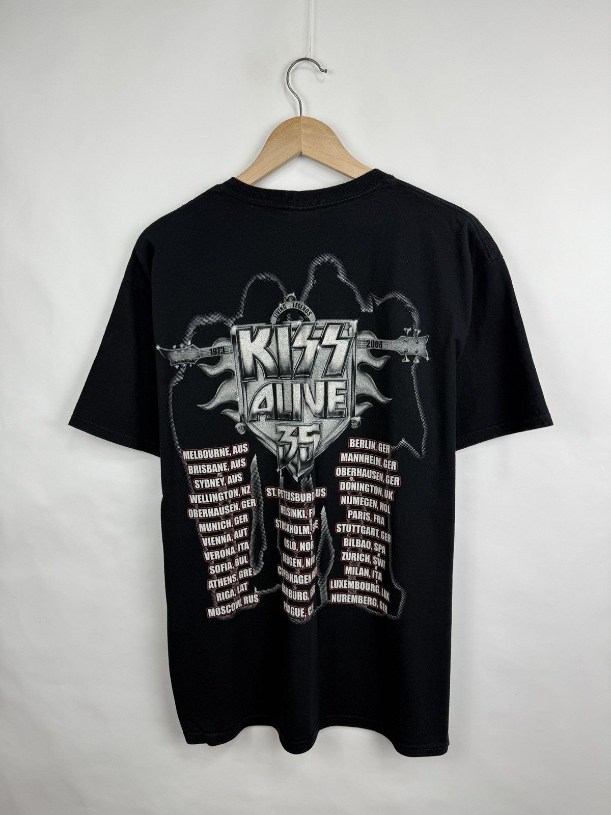 KISS 🇺🇸 Vintage Kiss Alive 35 World Tour 1973 2008 T-Shirt Retro Size US L / EU 52-54 / 3 - 8 Thumbnail