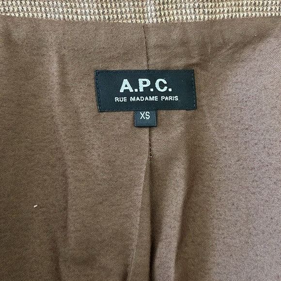 A.P.C. A.P.C. Car Tweed Hounstooh Classic Brown Blazer Caot Jacket Size US XS / EU 42 / 0 - 7 Thumbnail