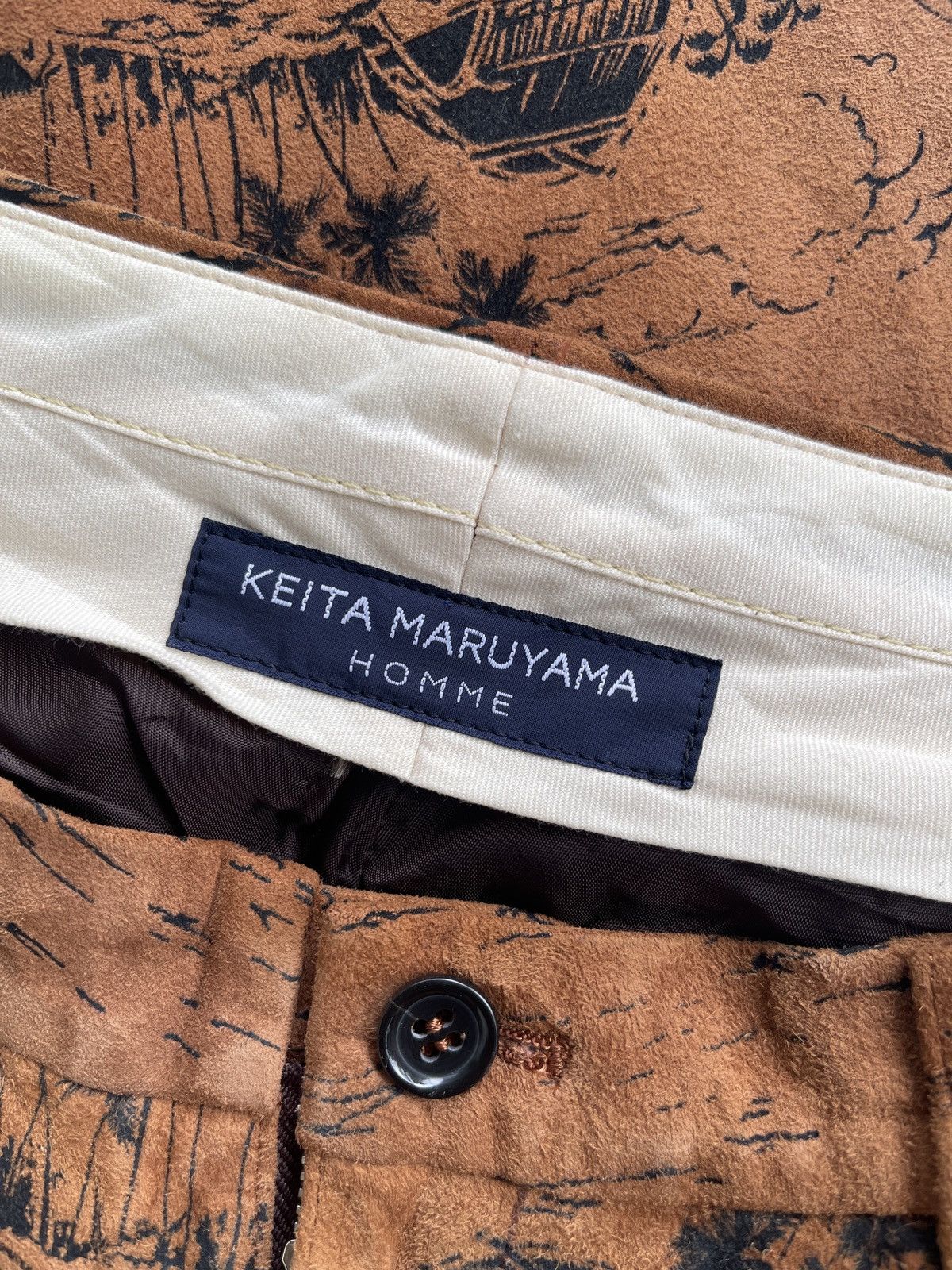 KEITAMARUYAMA Keita Mruyama Suede Deer Leather Trousers Size US 30 / EU 46 - 6 Thumbnail