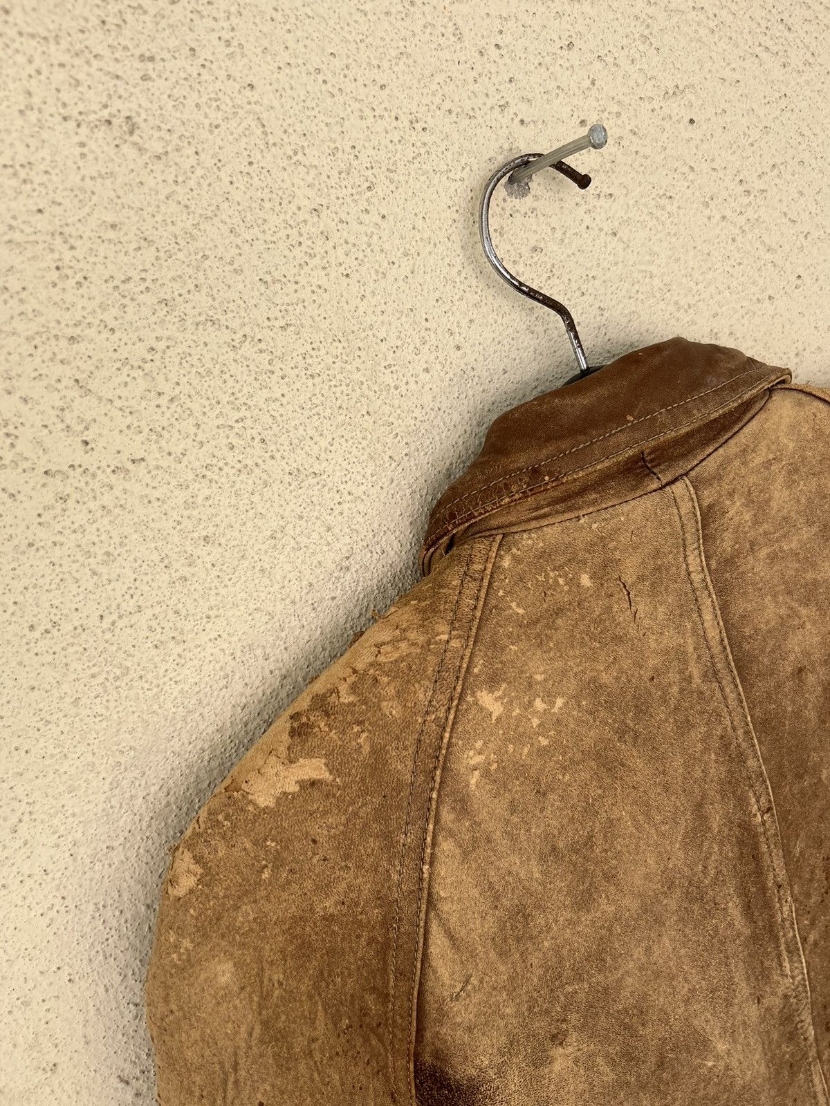 Leather Vintage 80s ixi:z Distress Patina Leather Lined Moto Jacket Size US M / EU 48-50 / 2 - 15 Thumbnail