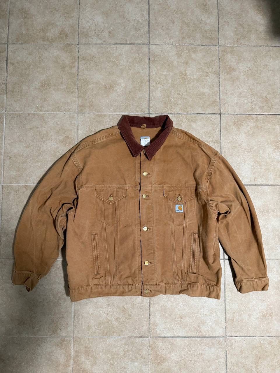 Carhartt Carhartt Tan & Brown Workwear Jacket vintage rare jeans XL Size US XL / EU 56 / 4 - 1 Thumbnail