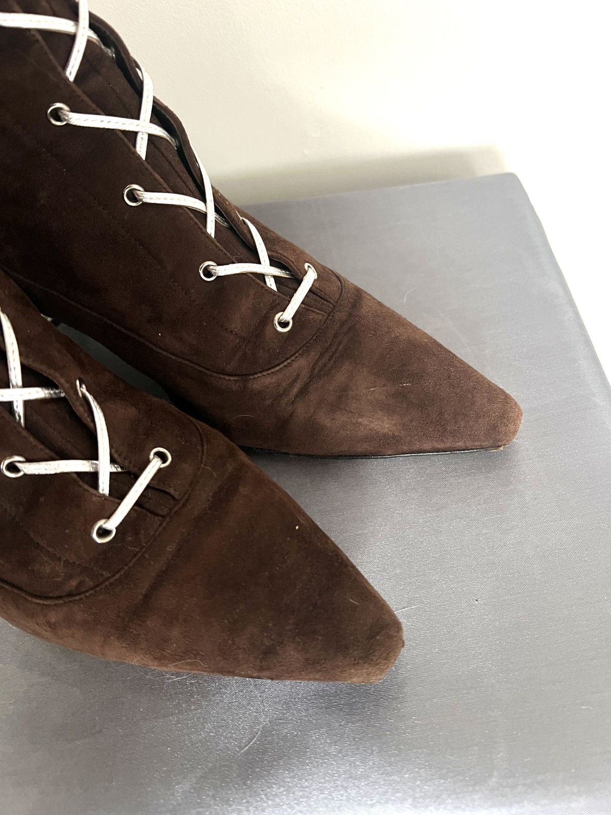 Miu Miu Brown Suede Miu Miu Boots – Size 39 – Good Condition Size US 8 / IT 38 - 3 Thumbnail