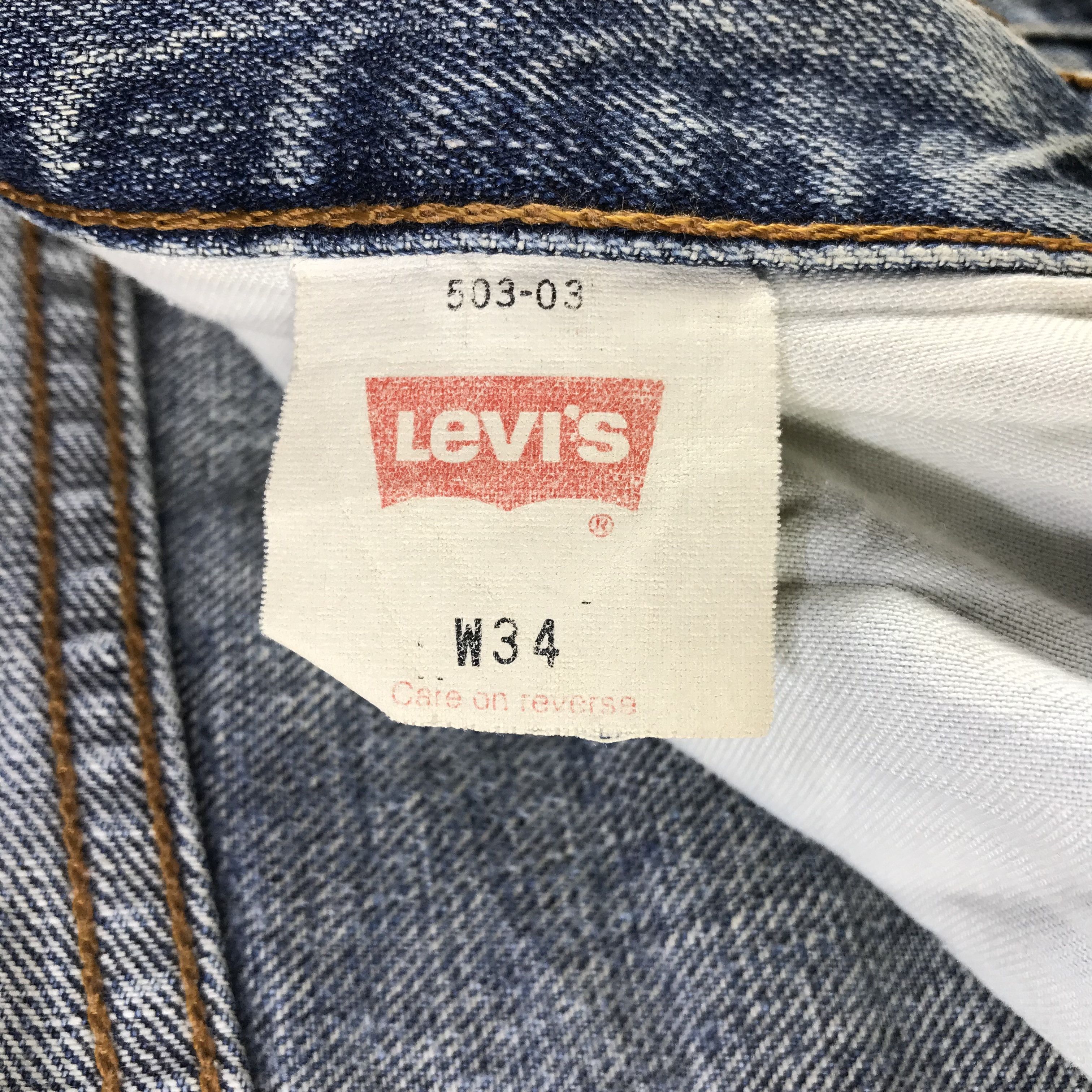 Levi's Vintage Levis 503 Jeans Dirty Wash Denim KJ3360 Size US 34 / EU 50 - 11 Thumbnail