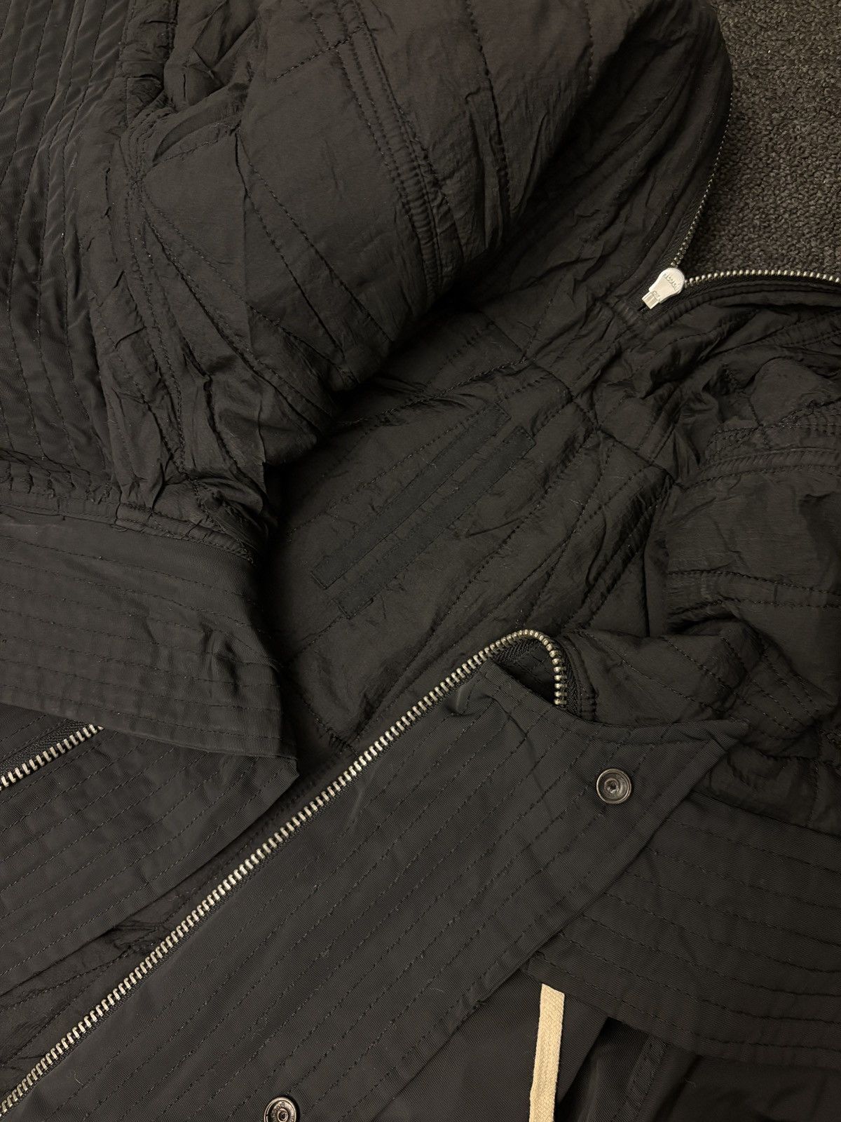 Rick Owens Rick Owens DRKSHDW Black Long 1 Hooded Parka Size US S / EU 44-46 / 1 - 5 Thumbnail