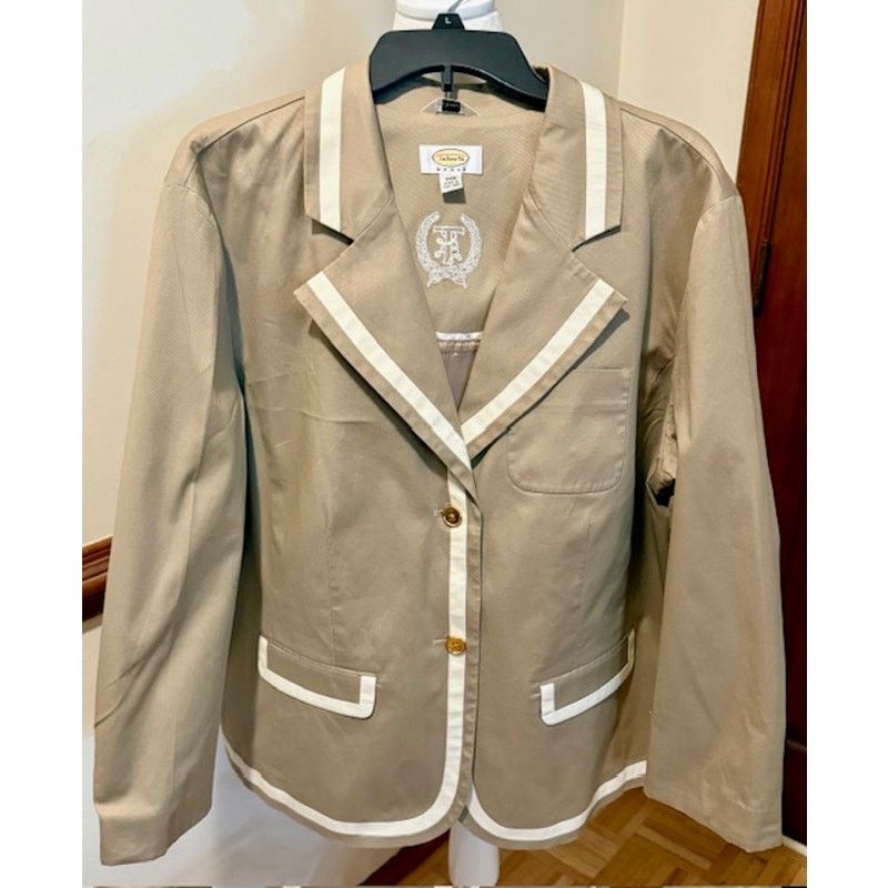 Talbots Talbots Woman Stretch Blazer – Size 20W – Khaki Size 3XL / US 20-22 - 6 Thumbnail