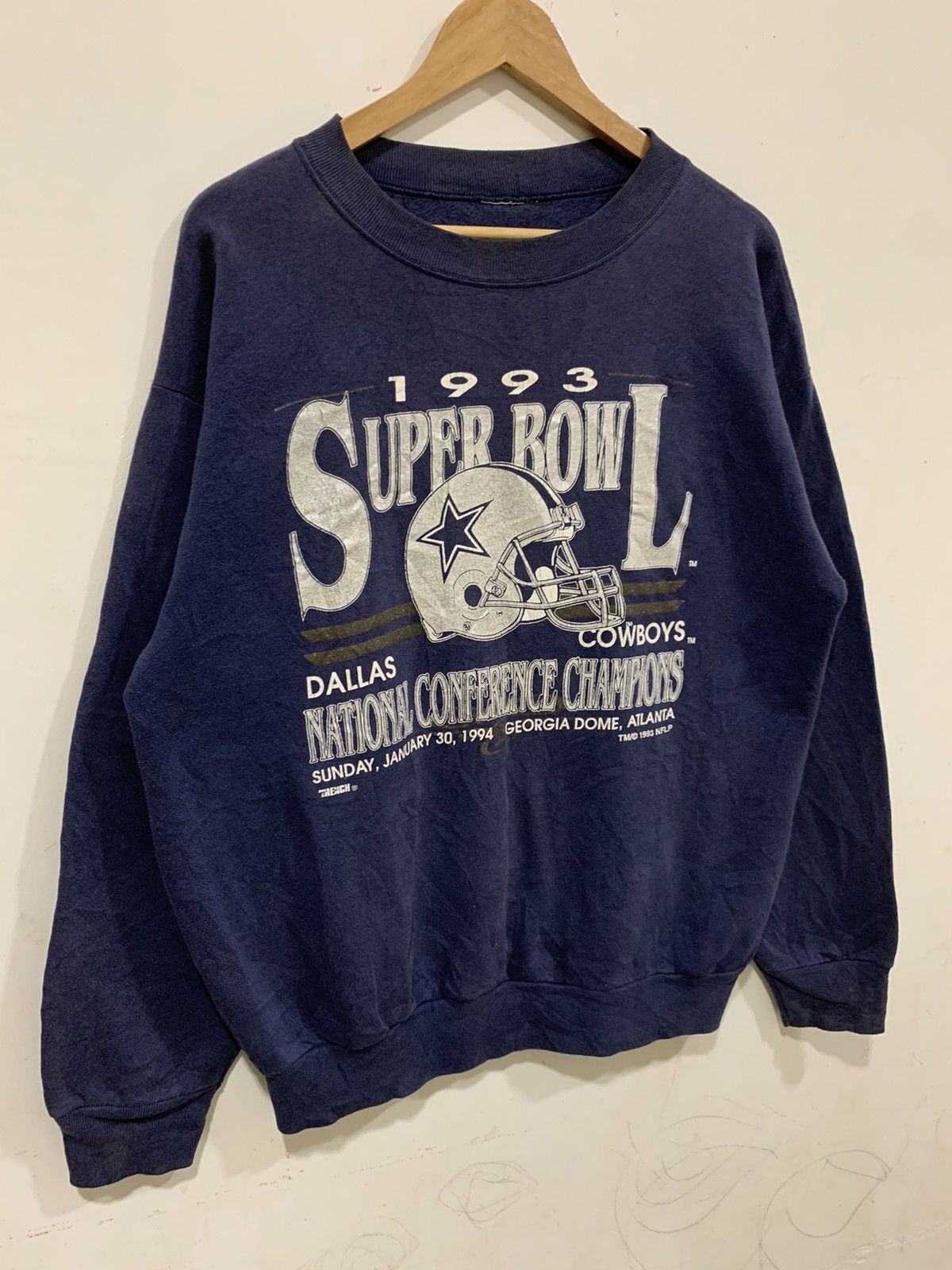 NFL Vintage 1993 Super Bowl NFL Sweatshirt Size US XL / EU 56 / 4 - 5 Thumbnail