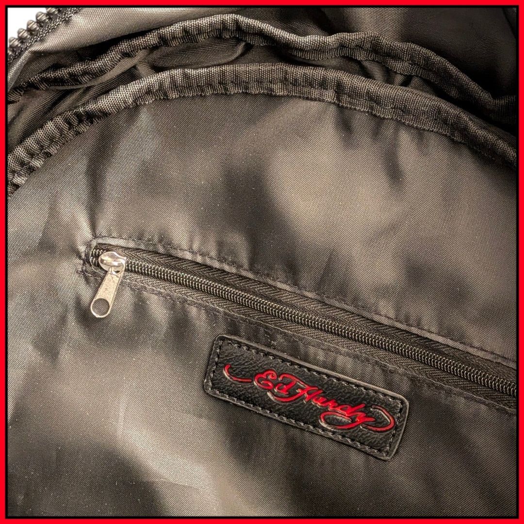 Ed Hardy New ED HARDY Checkered Backpack Skull Patches Size ONE SIZE - 9 Thumbnail