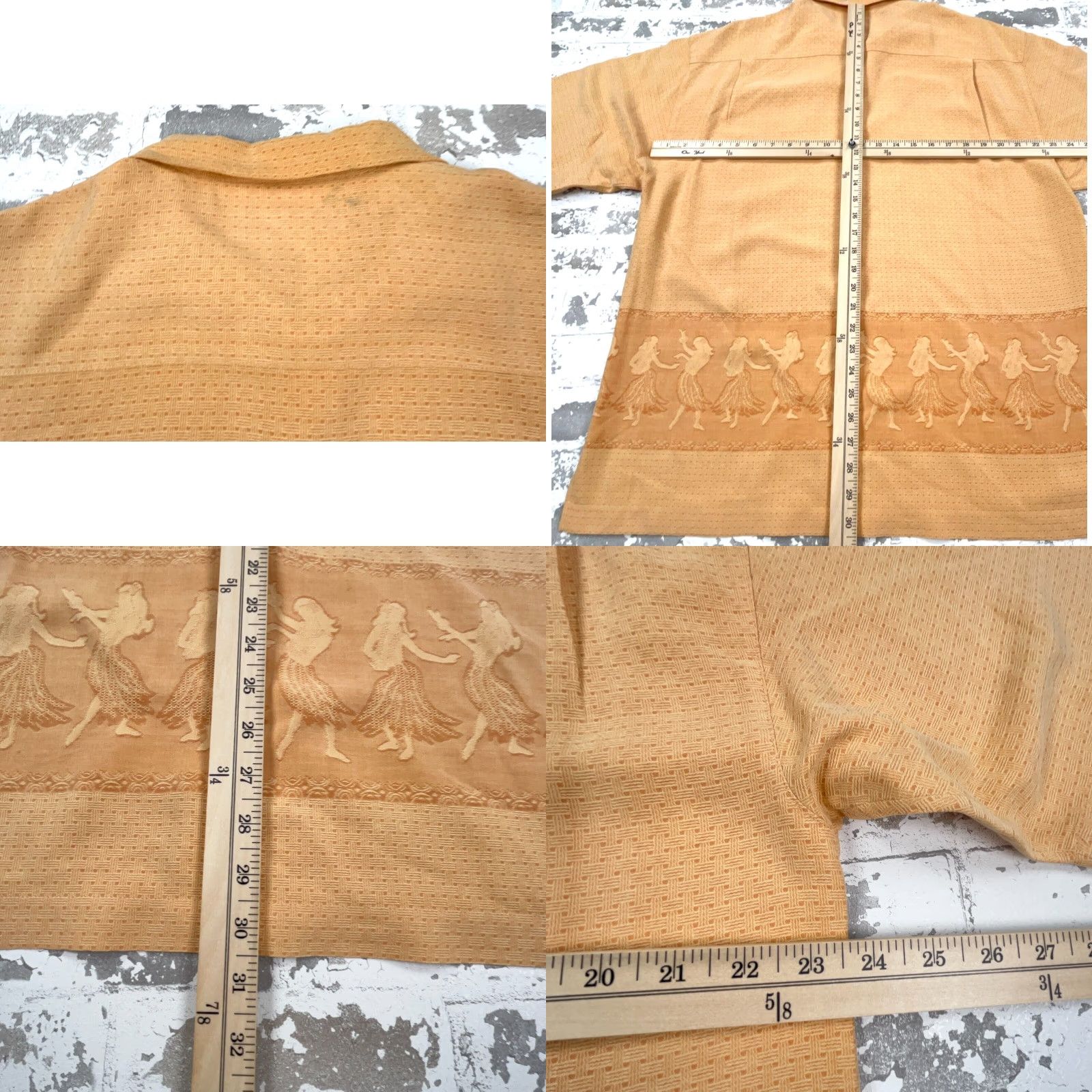Tommy Bahama Tommy Bahama Shirt Men Large Orange Silk Button Up Hawaiian Camp Hula Dancers Size US L / EU 52-54 / 3 - 8 Thumbnail