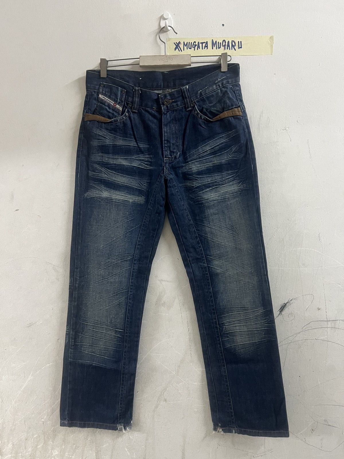 Designer × Diesel LOOSE CUT DIESEL DISTRESSED DENIM PANT Size US 34 / EU 50 - 1 Thumbnail