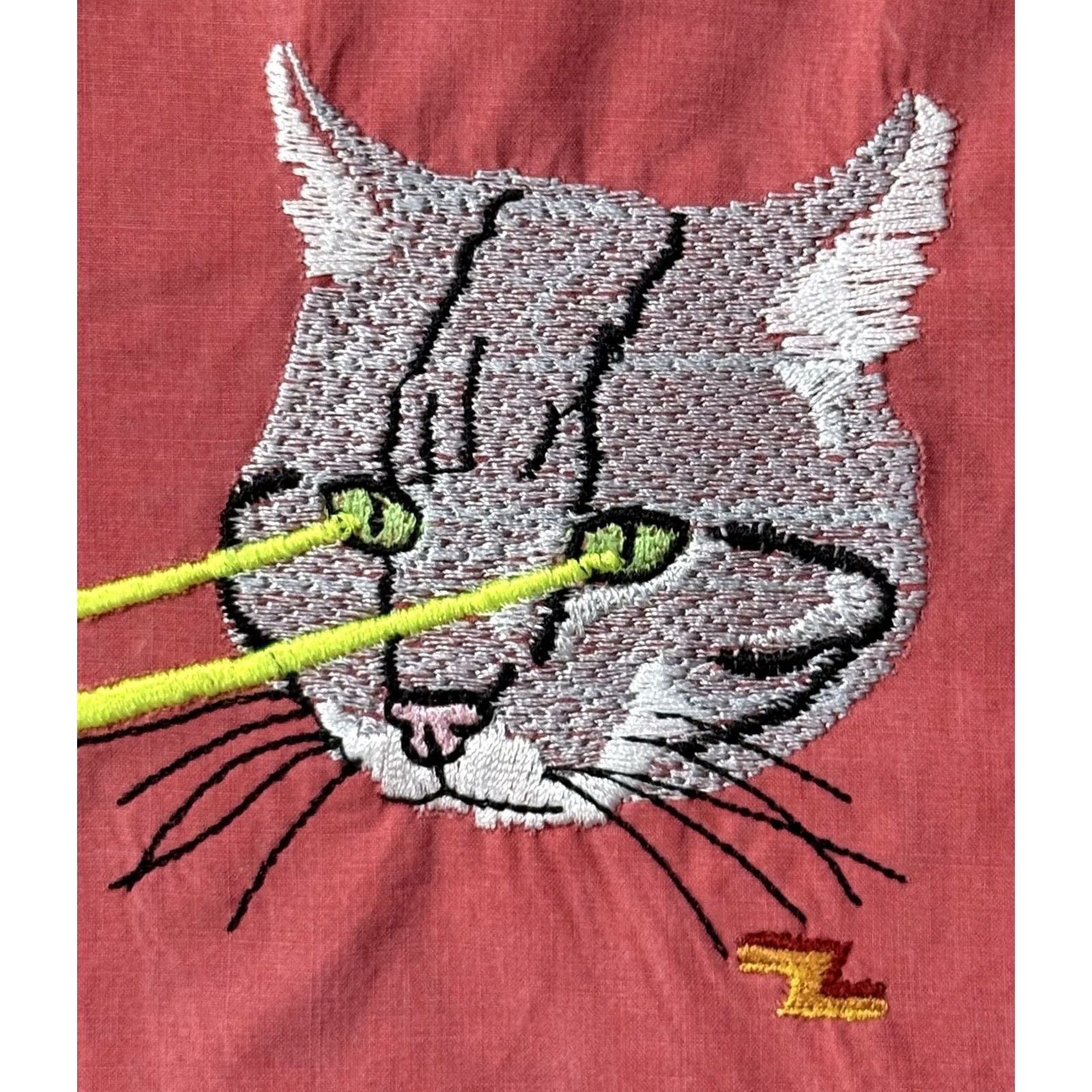 Banana Republic VINTAGE Banana Republic x Triple Z Threadz Laser Cat Snap Shirt XL Salmon Men Button-Up Knit Shirt Size US XL / EU 56 / 4 - 7 Thumbnail