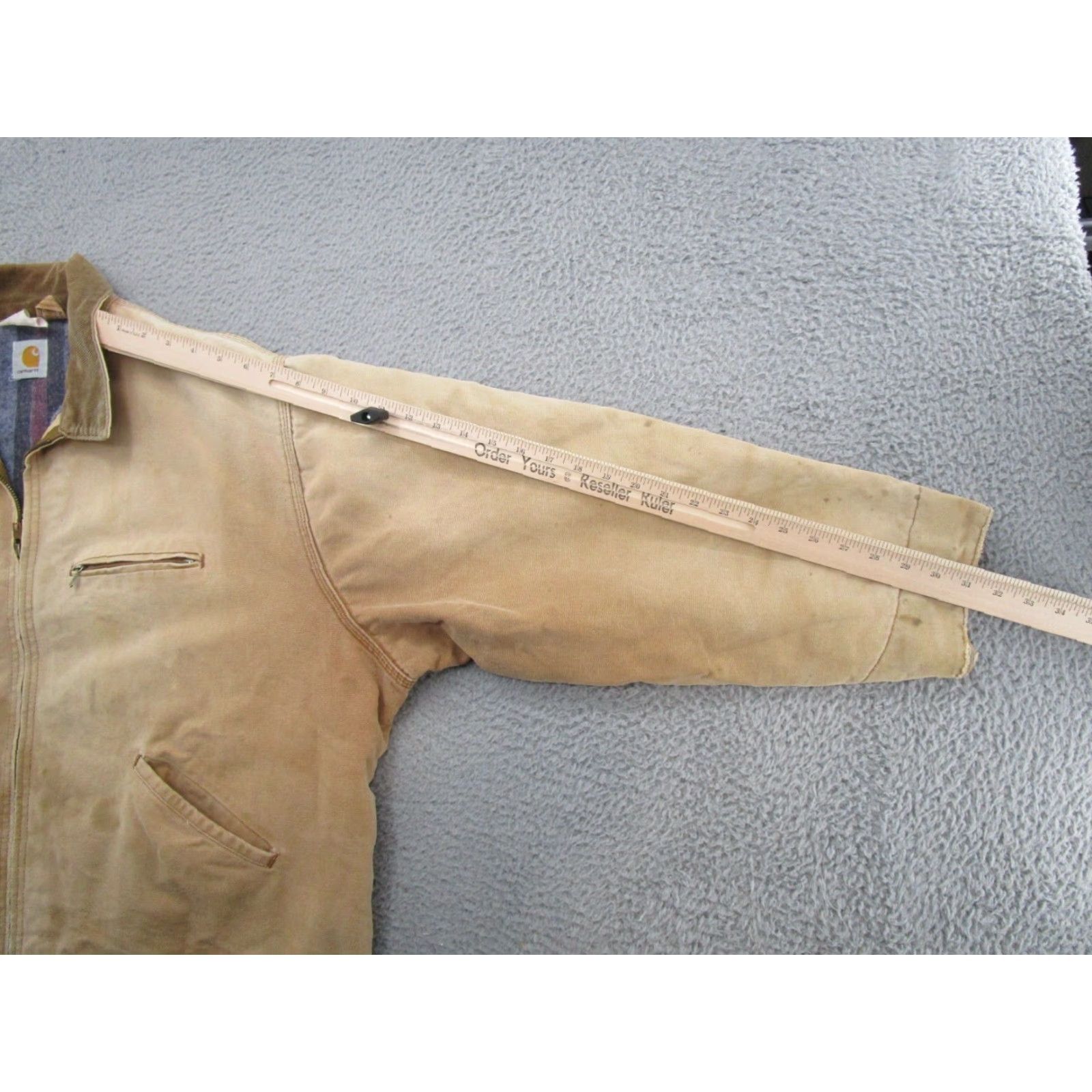 Carhartt VINTAGE Carhartt Beige Full Zip Blanket Lined Jacket Mens Size 54 6BLJ USA Size US L / EU 52-54 / 3 - 7 Thumbnail