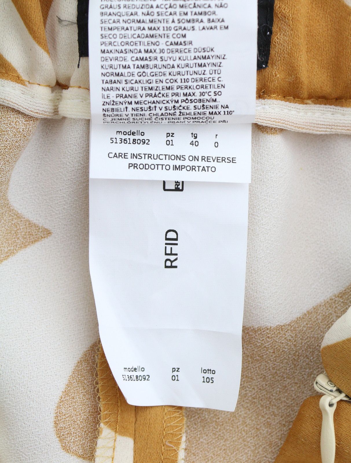 Max Mara EU36 Mustard Printed Zip Fly Tapered Trousers 88899 Size 26" / US 2 / IT 38 - 9 Thumbnail