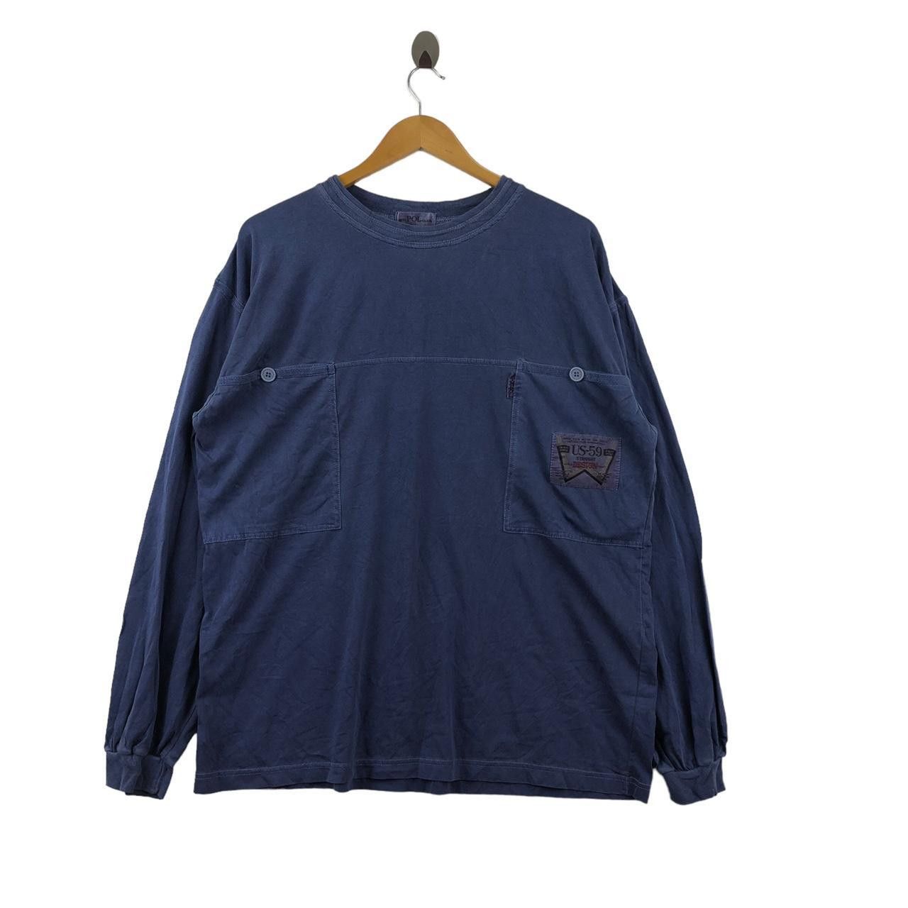 Vintage Vintage 90’ US 59 Straight Design Natural Indigo Tee Shirt Size US L / EU 52-54 / 3 - 1 Thumbnail