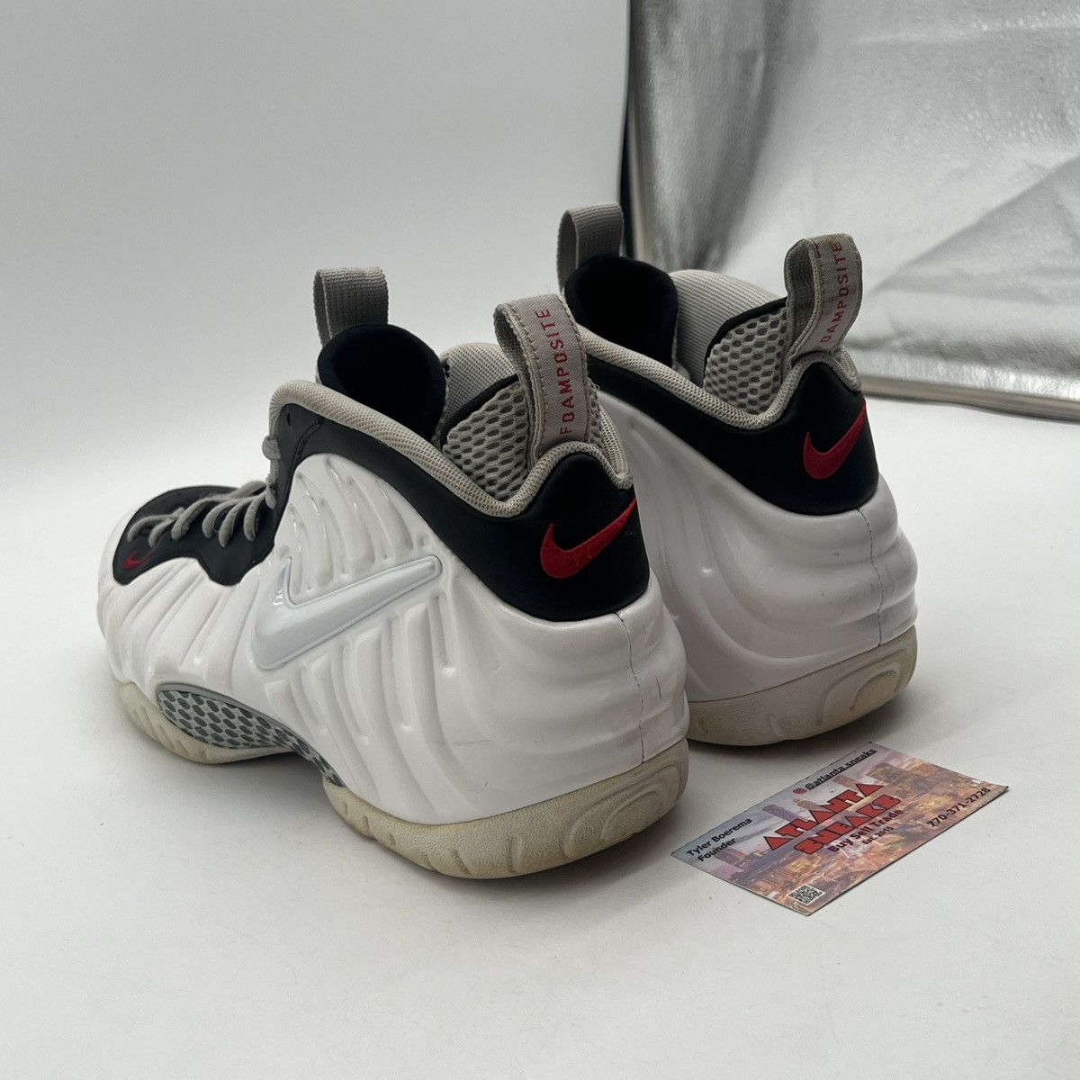 Nike Air Foamposite pro chrome white Size US 10.5 / EU 43-44 - 4 Thumbnail