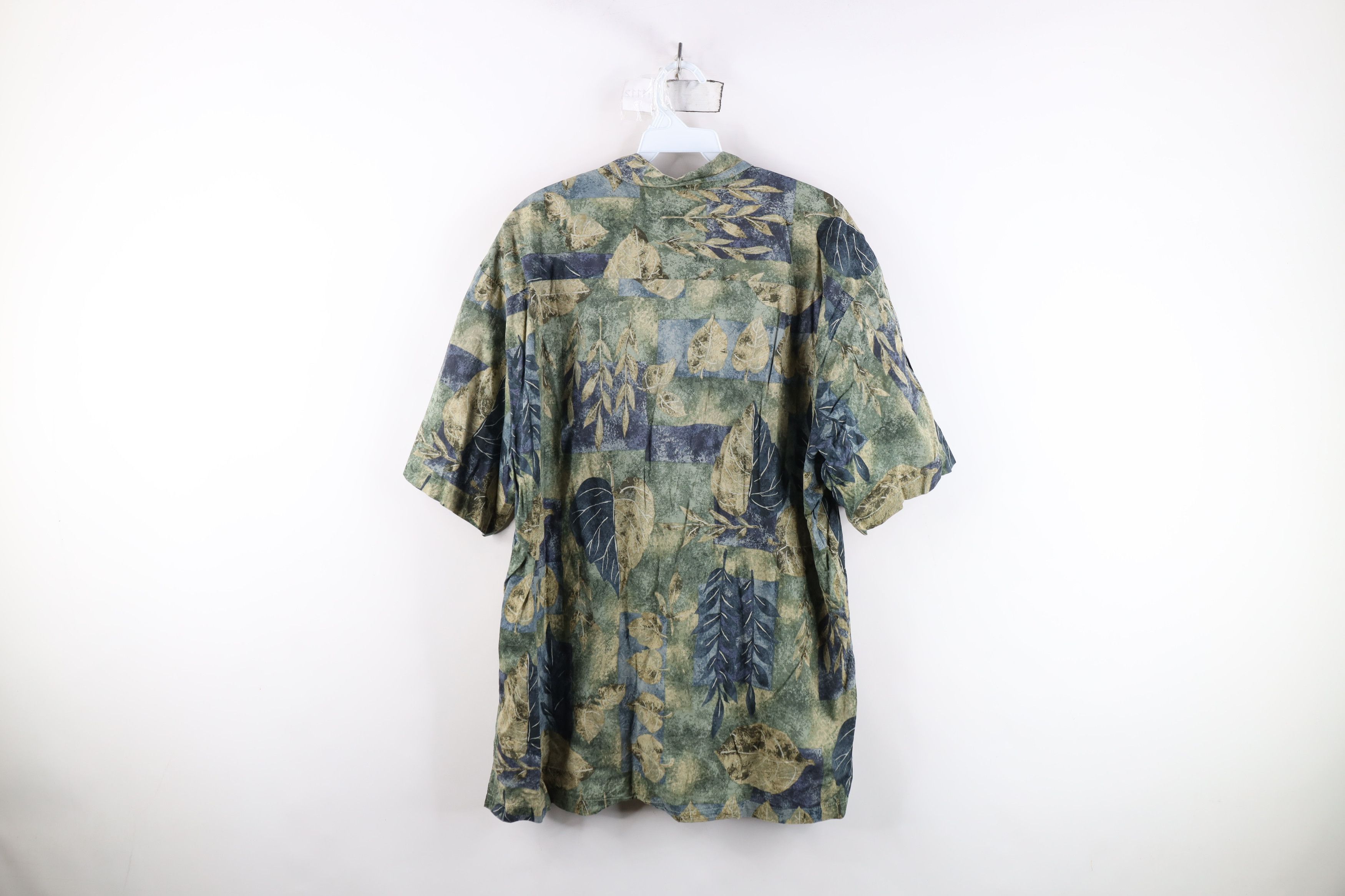 Vintage Vintage 90s Y2K Streetwear Leaf Luau Hawaiian Button Shirt Size US XL / EU 56 / 4 - 10 Thumbnail