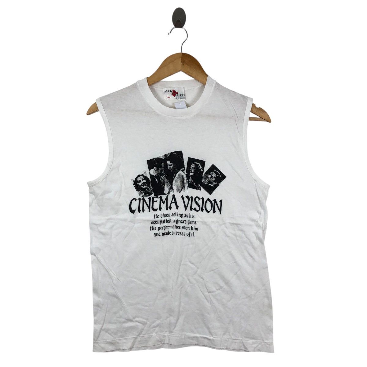 Vintage Vintage 90s Cinema Vision Sleeveless T Shirt Film Movie Size US M / EU 48-50 / 2 - 1 Thumbnail
