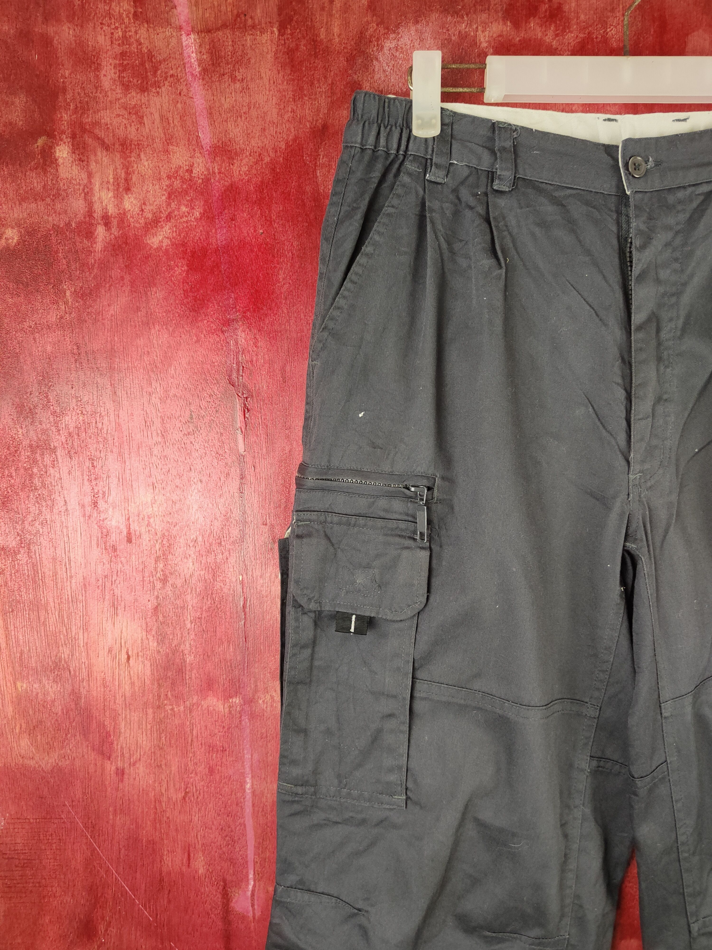 Japanese Brand Forecast Dark Blue Multipocket Tactical Cargo Pants #S1316 Size US 31 - 3 Thumbnail